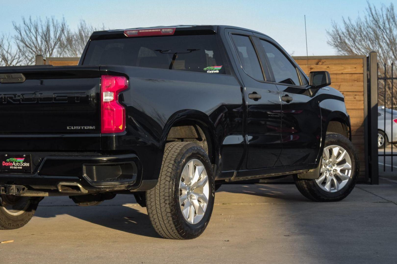 2019 BLACK Chevrolet Silverado 1500 Custom Double Cab 2WD (1GCRWBEF8KZ) with an 5.3L V8 OHV 16V engine, 6-Speed Automatic transmission, located at 2401 E Main St., Grand Prairie, TX, 75050, (972) 262-4440, 32.748981, -96.969643 - Photo#11