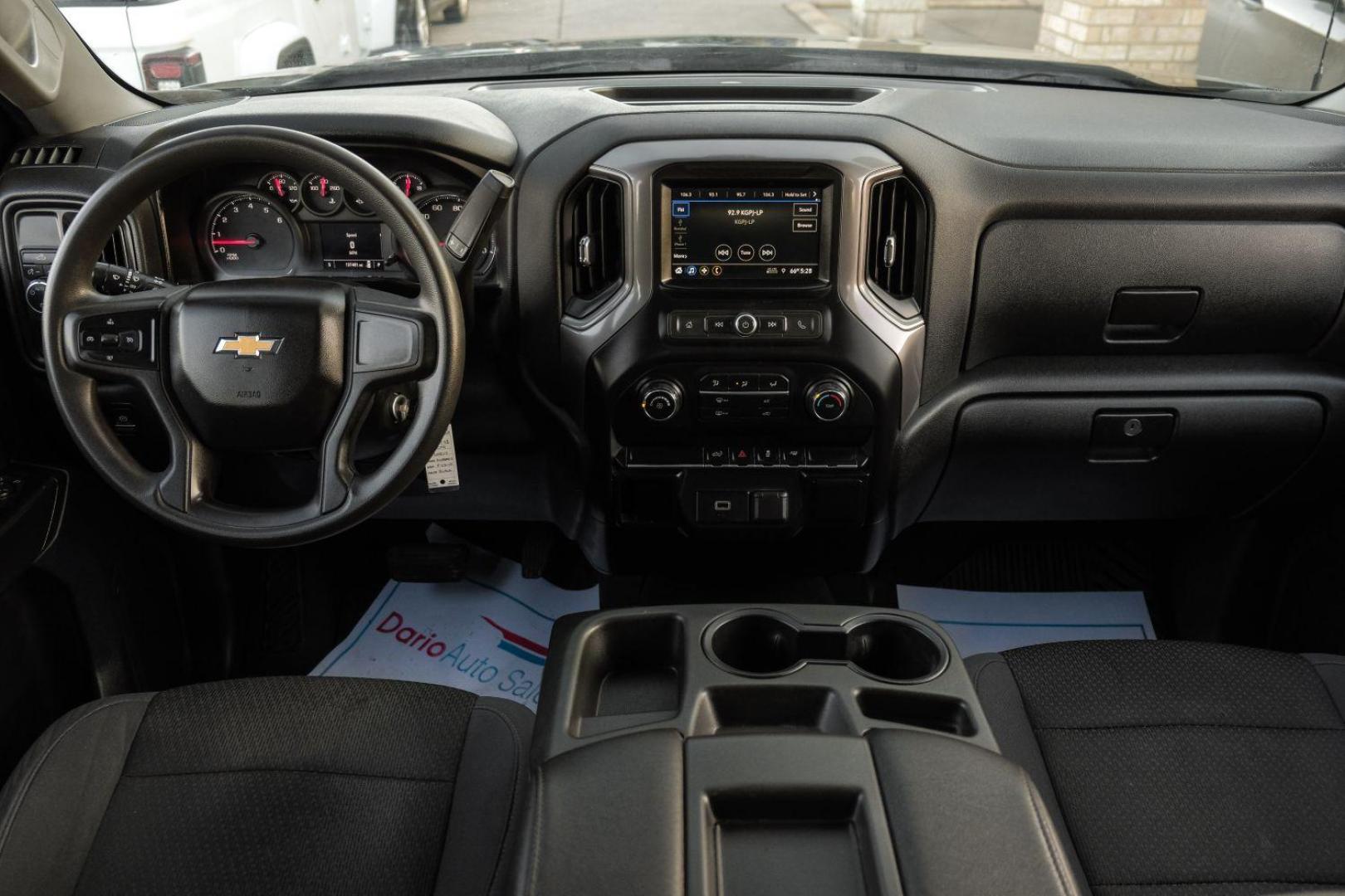 2019 BLACK Chevrolet Silverado 1500 Custom Double Cab 2WD (1GCRWBEF8KZ) with an 5.3L V8 OHV 16V engine, 6-Speed Automatic transmission, located at 2401 E Main St., Grand Prairie, TX, 75050, (972) 262-4440, 32.748981, -96.969643 - Photo#16