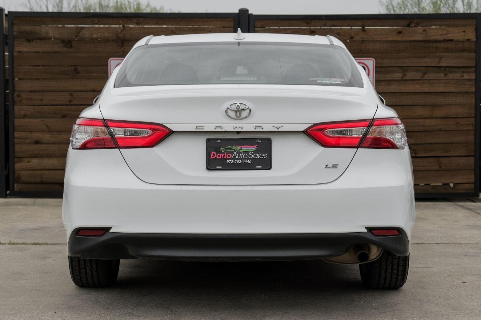 2019 White Toyota Camry LE (4T1B11HK8KU) with an 2.5L L4 DOHC 16V engine, 8-Speed Automatic transmission, located at 2401 E Main St., Grand Prairie, TX, 75050, (972) 262-4440, 32.748981, -96.969643 - Photo#10