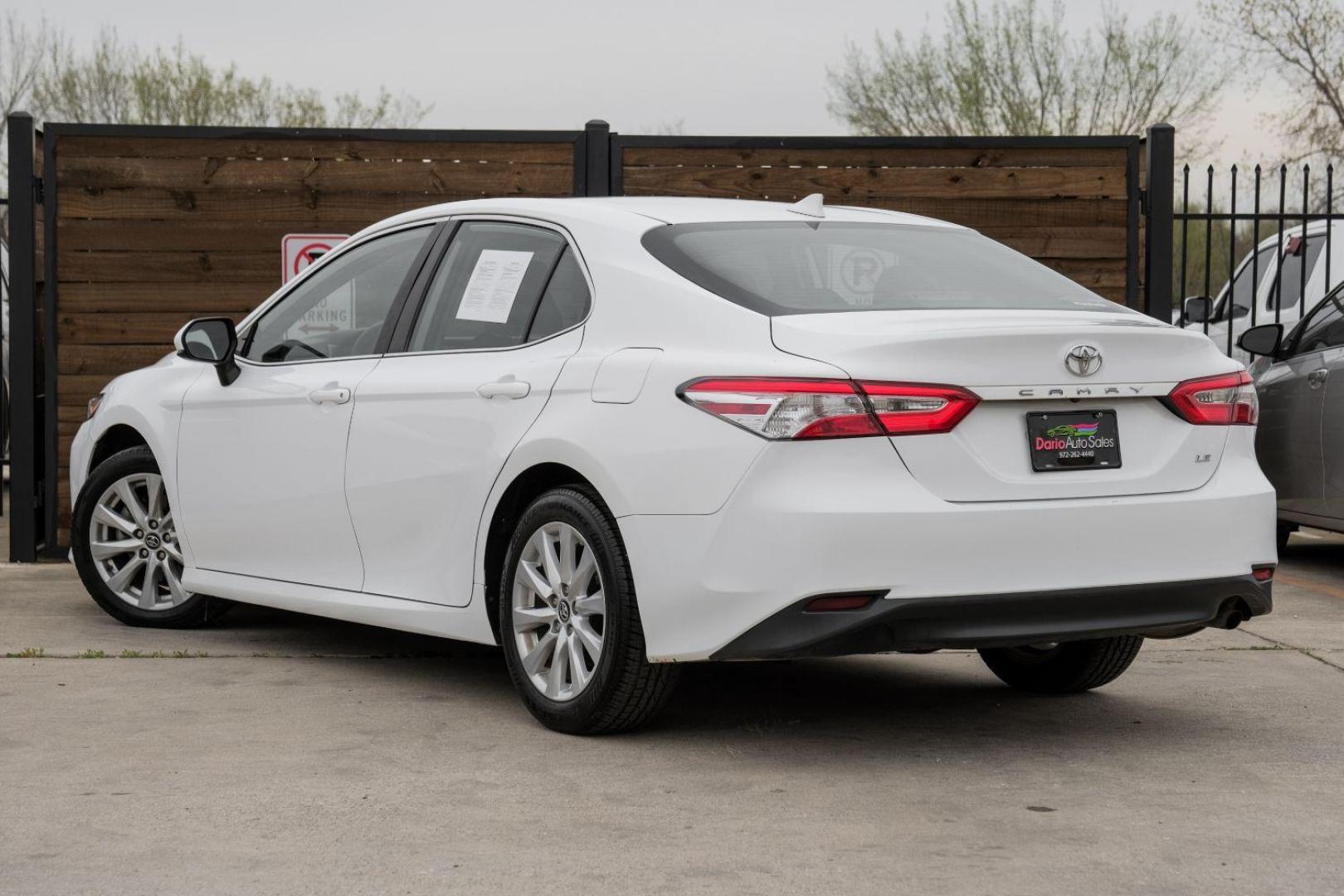 2019 White Toyota Camry LE (4T1B11HK8KU) with an 2.5L L4 DOHC 16V engine, 8-Speed Automatic transmission, located at 2401 E Main St., Grand Prairie, TX, 75050, (972) 262-4440, 32.748981, -96.969643 - Photo#11