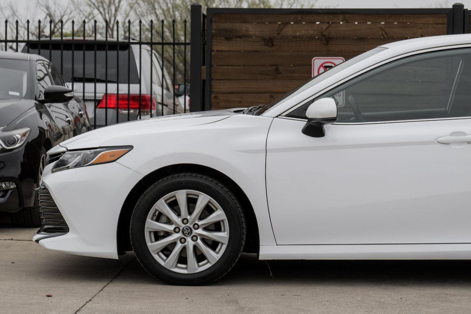 2019 White Toyota Camry LE (4T1B11HK8KU) with an 2.5L L4 DOHC 16V engine, 8-Speed Automatic transmission, located at 2401 E Main St., Grand Prairie, TX, 75050, (972) 262-4440, 32.748981, -96.969643 - Photo#15