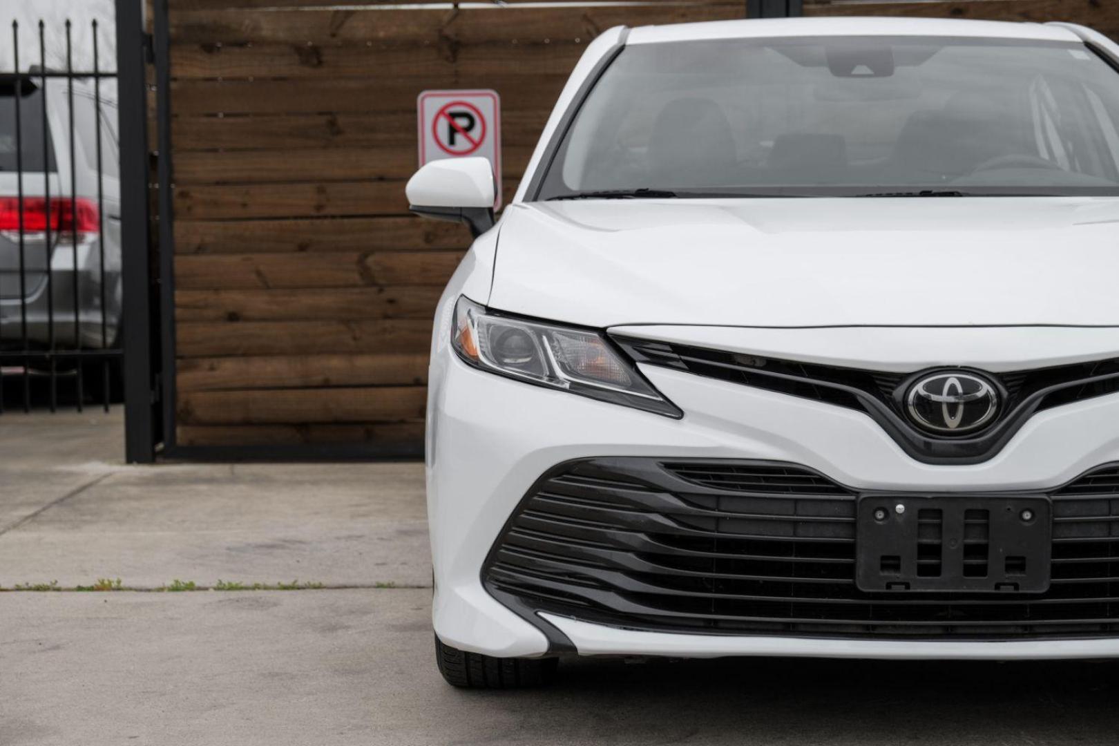 2019 White Toyota Camry LE (4T1B11HK8KU) with an 2.5L L4 DOHC 16V engine, 8-Speed Automatic transmission, located at 2401 E Main St., Grand Prairie, TX, 75050, (972) 262-4440, 32.748981, -96.969643 - Photo#47