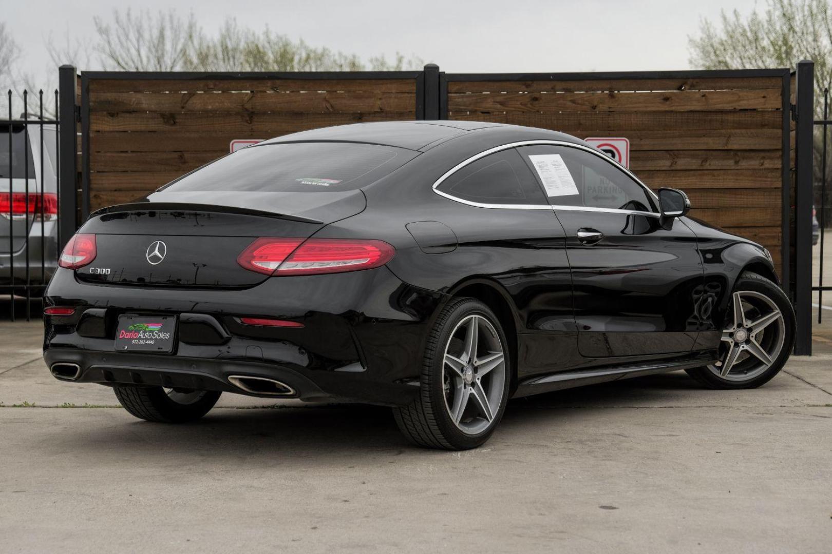 2017 BLACK Mercedes-Benz C-Class C300 Coupe (WDDWJ4JB9HF) with an 2.0L L4 DOHC 16V TURBO engine, 7-Speed Automatic transmission, located at 2401 E Main St., Grand Prairie, TX, 75050, (972) 262-4440, 32.748981, -96.969643 - Photo#10