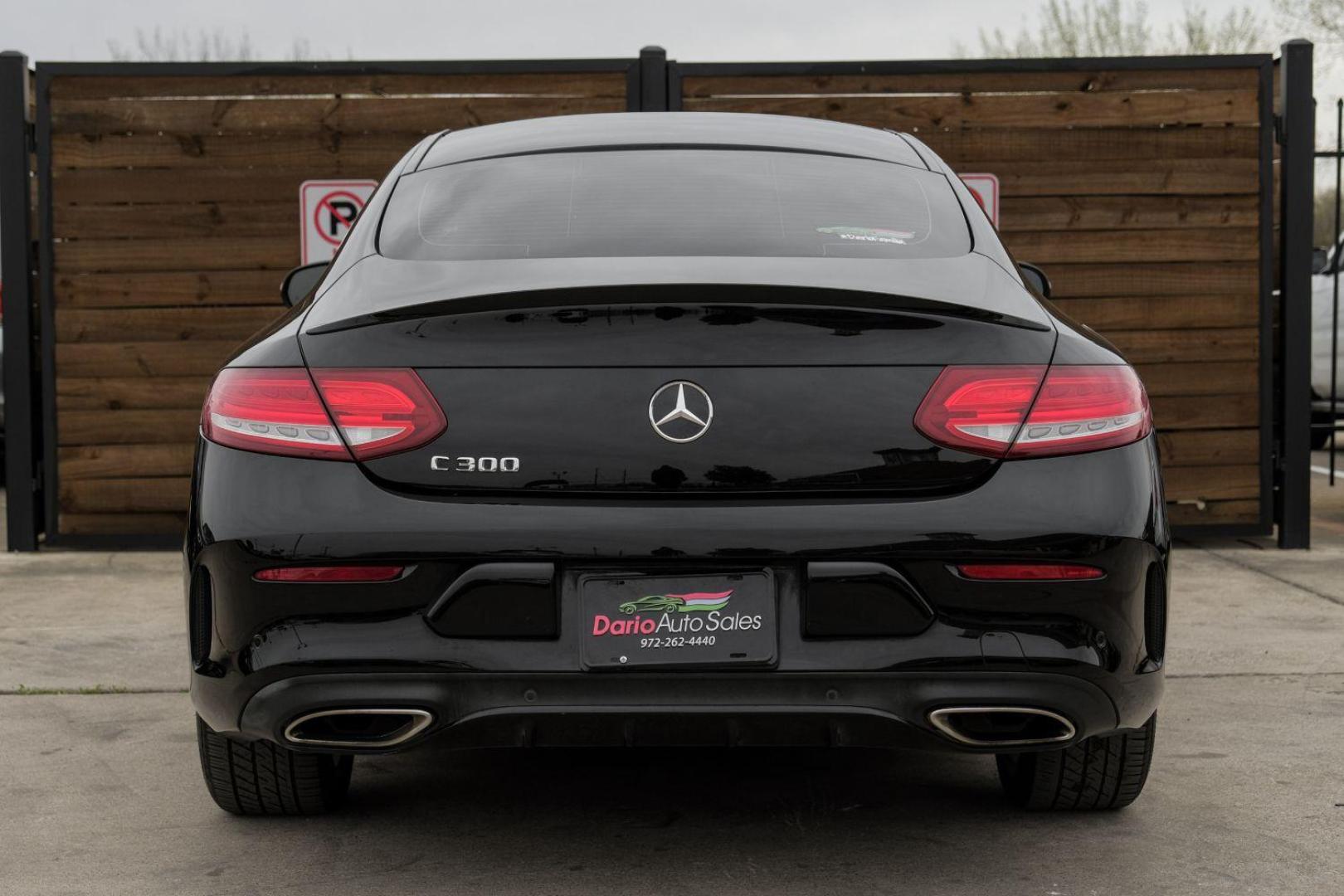 2017 BLACK Mercedes-Benz C-Class C300 Coupe (WDDWJ4JB9HF) with an 2.0L L4 DOHC 16V TURBO engine, 7-Speed Automatic transmission, located at 2401 E Main St., Grand Prairie, TX, 75050, (972) 262-4440, 32.748981, -96.969643 - Photo#11