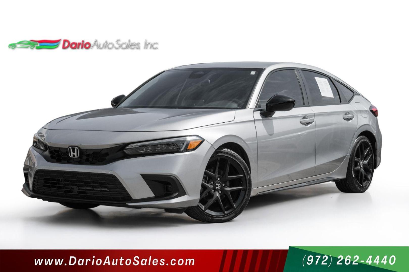 2022 Gray Honda Civic Sport Hatchback CVT (19XFL2H84NE) with an 2.0L L4 DOHC 16V TURBO engine, Continuously Variable Transmission transmission, located at 2401 E Main St., Grand Prairie, TX, 75050, (972) 262-4440, 32.748981, -96.969643 - Photo#0