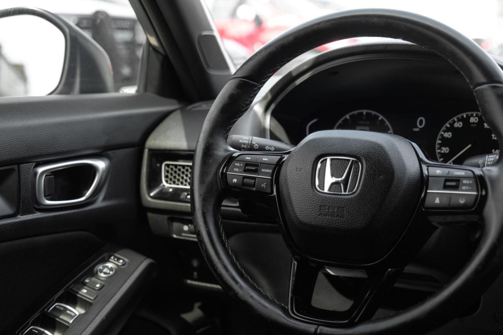 2022 Gray Honda Civic Sport Hatchback CVT (19XFL2H84NE) with an 2.0L L4 DOHC 16V TURBO engine, Continuously Variable Transmission transmission, located at 2401 E Main St., Grand Prairie, TX, 75050, (972) 262-4440, 32.748981, -96.969643 - Photo#21