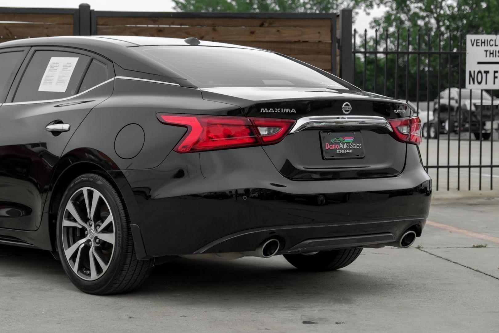 2017 BLACK Nissan Maxima 3.5 SL (1N4AA6AP6HC) with an 3.5L V6 DOHC 24V engine, Continuously Variable Transmission transmission, located at 2401 E Main St., Grand Prairie, TX, 75050, (972) 262-4440, 32.748981, -96.969643 - Photo#14