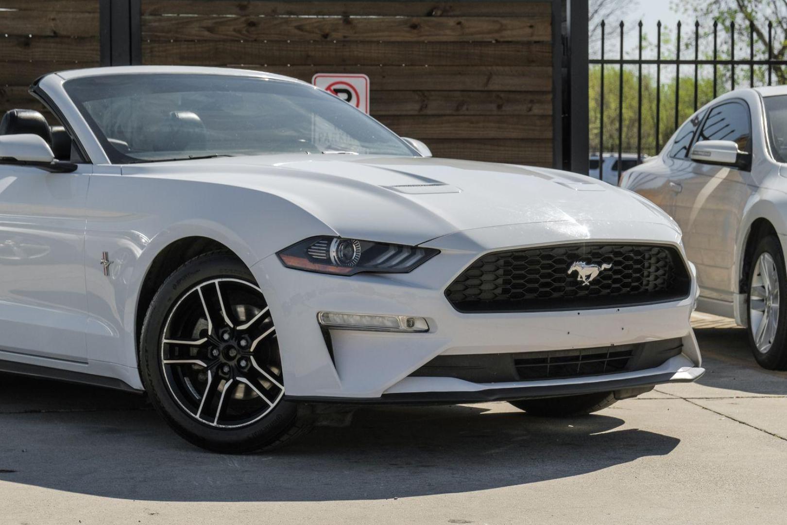 2018 WHITE Ford Mustang EcoBoost Premium Convertible (1FATP8UHXJ5) with an 2.3L L4 DOHC 16V engine, located at 2401 E Main St., Grand Prairie, TX, 75050, (972) 262-4440, 32.748981, -96.969643 - Photo#10