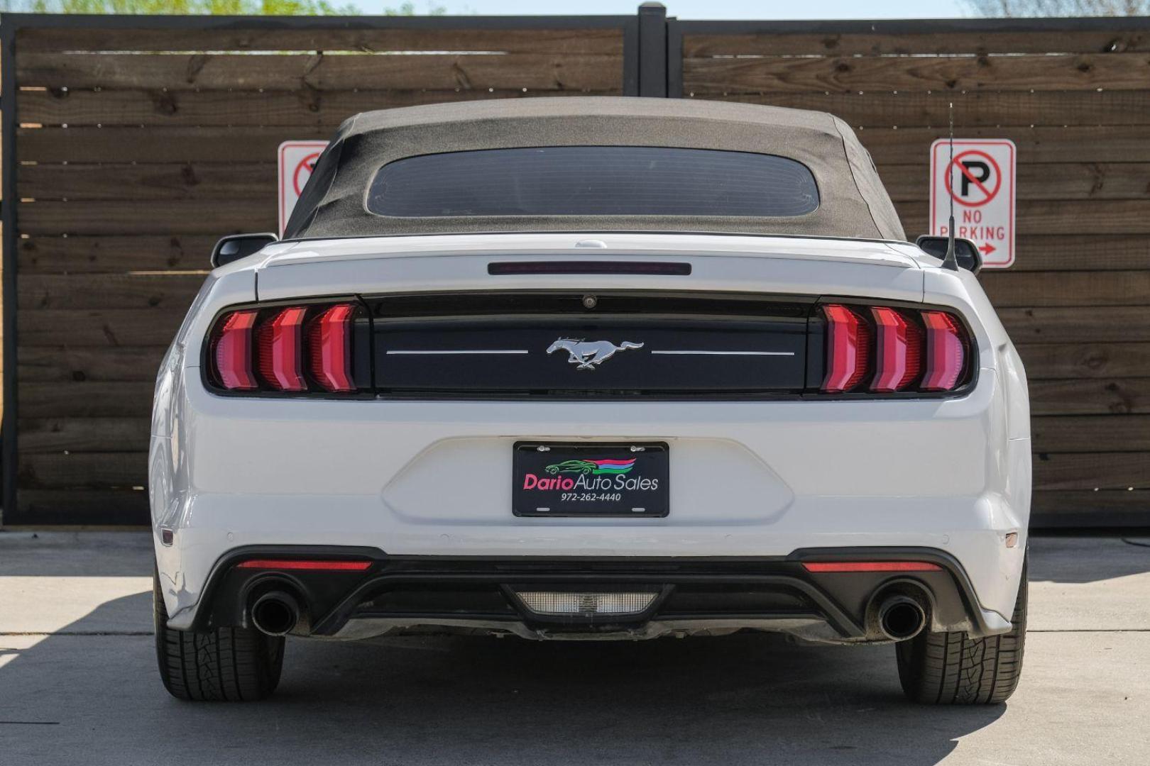 2018 WHITE Ford Mustang EcoBoost Premium Convertible (1FATP8UHXJ5) with an 2.3L L4 DOHC 16V engine, located at 2401 E Main St., Grand Prairie, TX, 75050, (972) 262-4440, 32.748981, -96.969643 - Photo#18