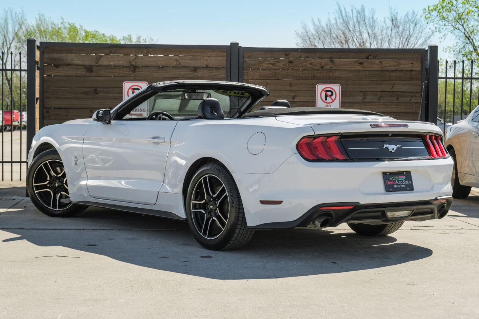 2018 WHITE Ford Mustang EcoBoost Premium Convertible (1FATP8UHXJ5) with an 2.3L L4 DOHC 16V engine, located at 2401 E Main St., Grand Prairie, TX, 75050, (972) 262-4440, 32.748981, -96.969643 - Photo#19