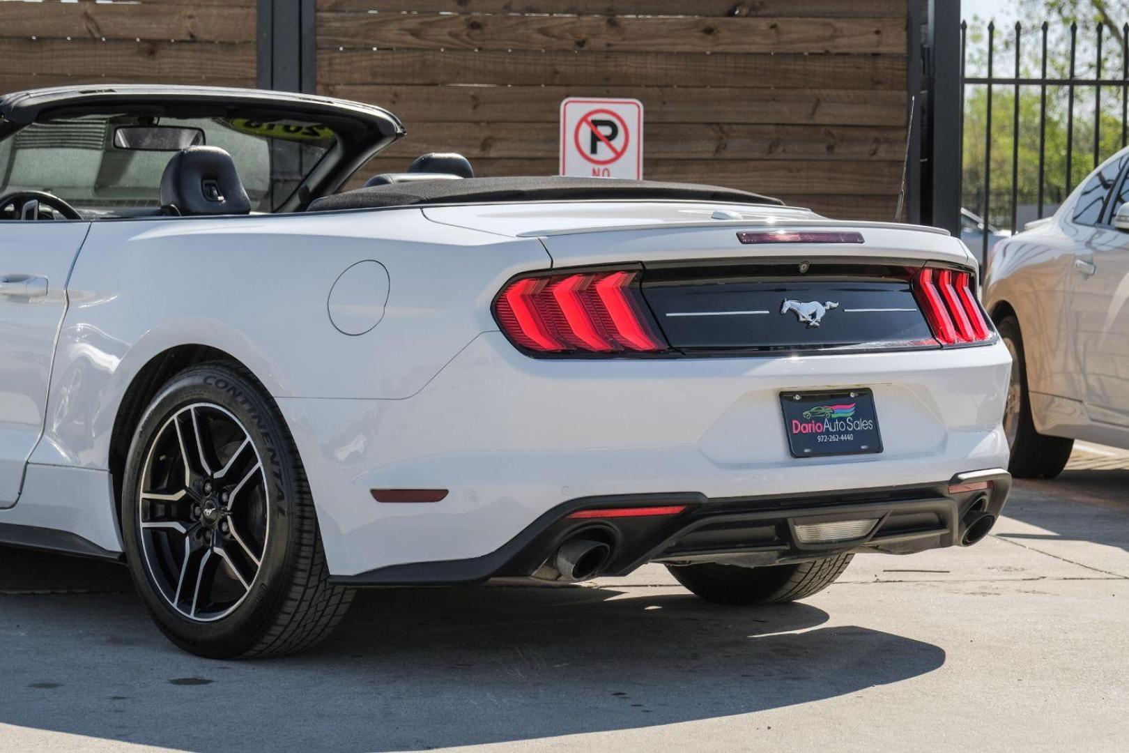 2018 WHITE Ford Mustang EcoBoost Premium Convertible (1FATP8UHXJ5) with an 2.3L L4 DOHC 16V engine, located at 2401 E Main St., Grand Prairie, TX, 75050, (972) 262-4440, 32.748981, -96.969643 - Photo#22