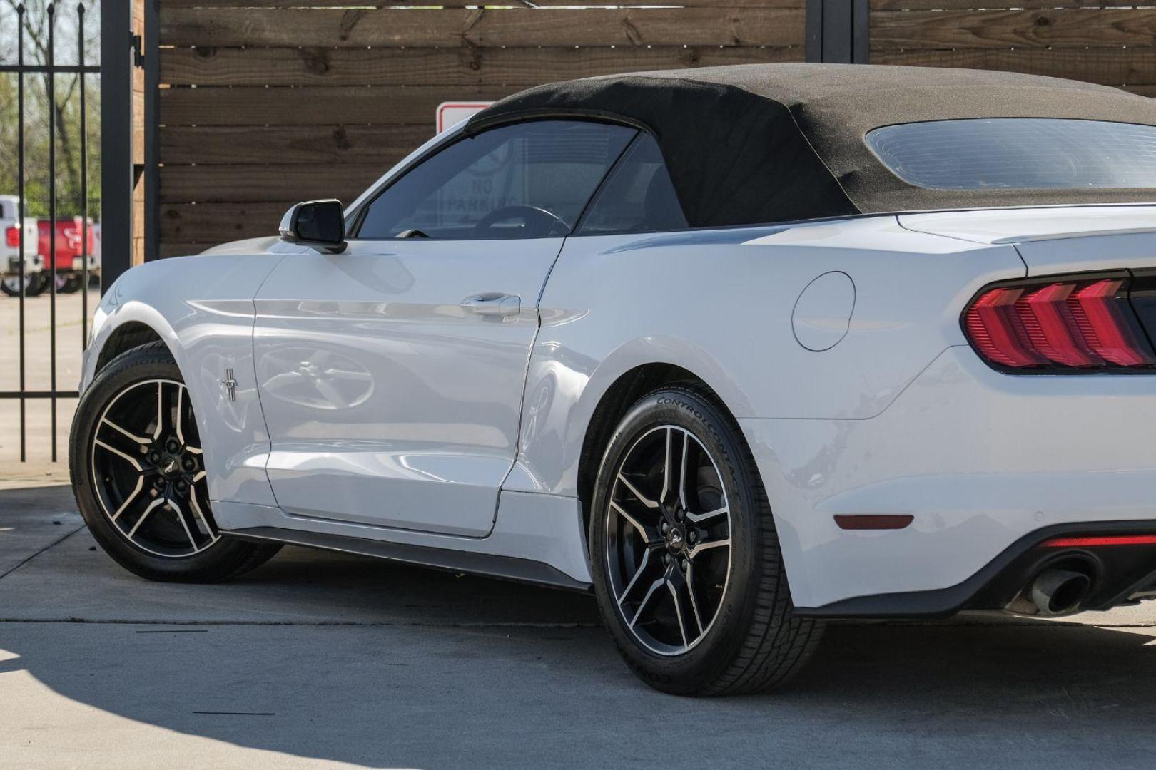 2018 WHITE Ford Mustang EcoBoost Premium Convertible (1FATP8UHXJ5) with an 2.3L L4 DOHC 16V engine, located at 2401 E Main St., Grand Prairie, TX, 75050, (972) 262-4440, 32.748981, -96.969643 - Photo#23