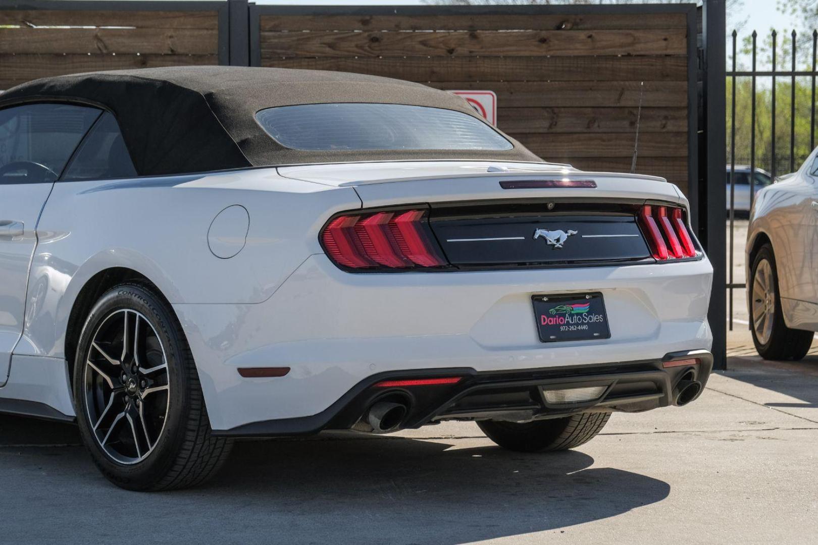 2018 WHITE Ford Mustang EcoBoost Premium Convertible (1FATP8UHXJ5) with an 2.3L L4 DOHC 16V engine, located at 2401 E Main St., Grand Prairie, TX, 75050, (972) 262-4440, 32.748981, -96.969643 - Photo#24