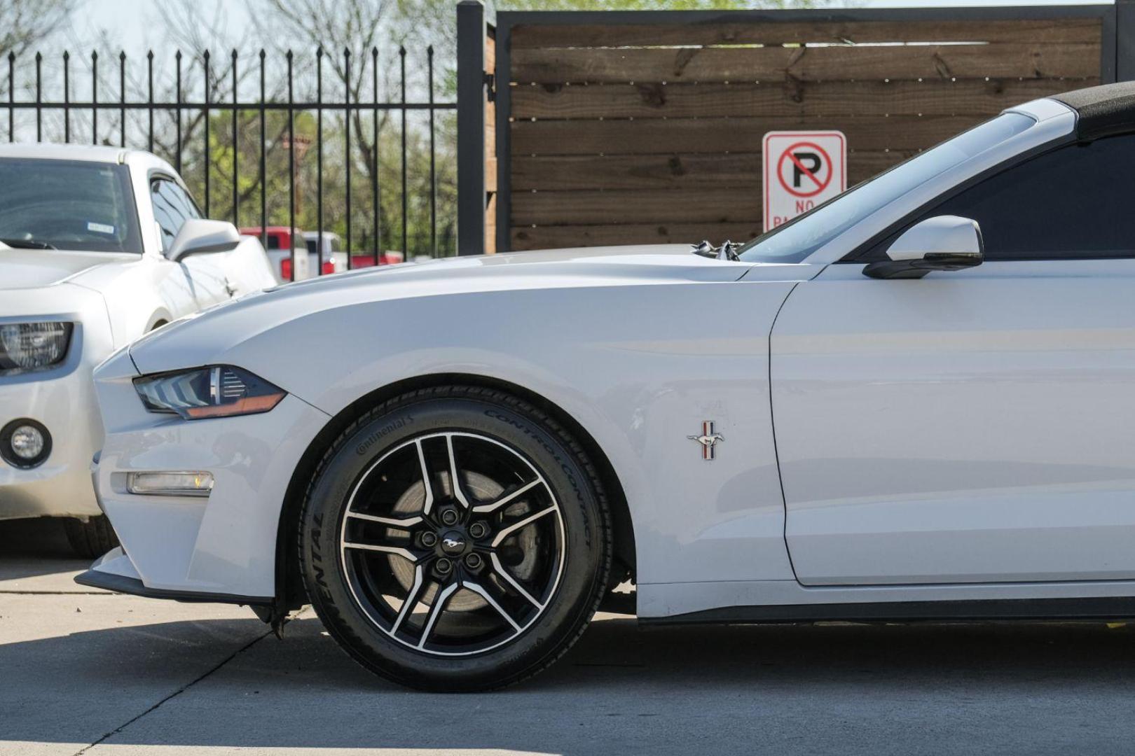 2018 WHITE Ford Mustang EcoBoost Premium Convertible (1FATP8UHXJ5) with an 2.3L L4 DOHC 16V engine, located at 2401 E Main St., Grand Prairie, TX, 75050, (972) 262-4440, 32.748981, -96.969643 - Photo#29