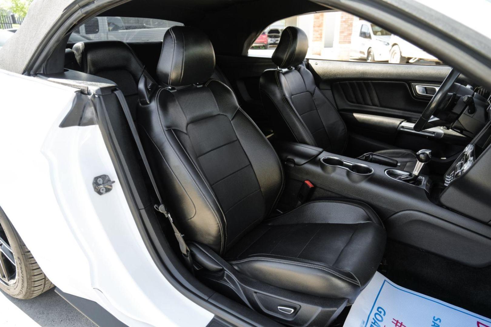 2018 WHITE Ford Mustang EcoBoost Premium Convertible (1FATP8UHXJ5) with an 2.3L L4 DOHC 16V engine, located at 2401 E Main St., Grand Prairie, TX, 75050, (972) 262-4440, 32.748981, -96.969643 - Photo#47