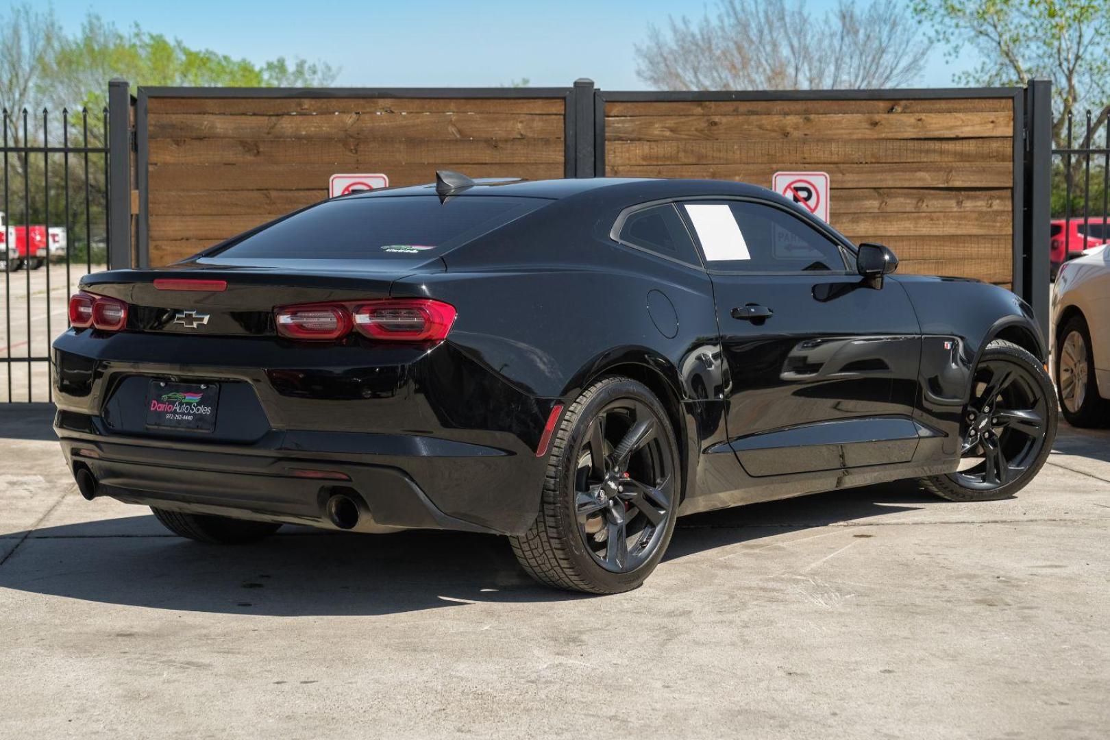 2019 BLACK Chevrolet Camaro 1LT Coupe (1G1FB1RX8K0) with an 2.0L L4 DOHC 16V TURBO engine, 6-Speed Manual transmission, located at 2401 E Main St., Grand Prairie, TX, 75050, (972) 262-4440, 32.748981, -96.969643 - Photo#9