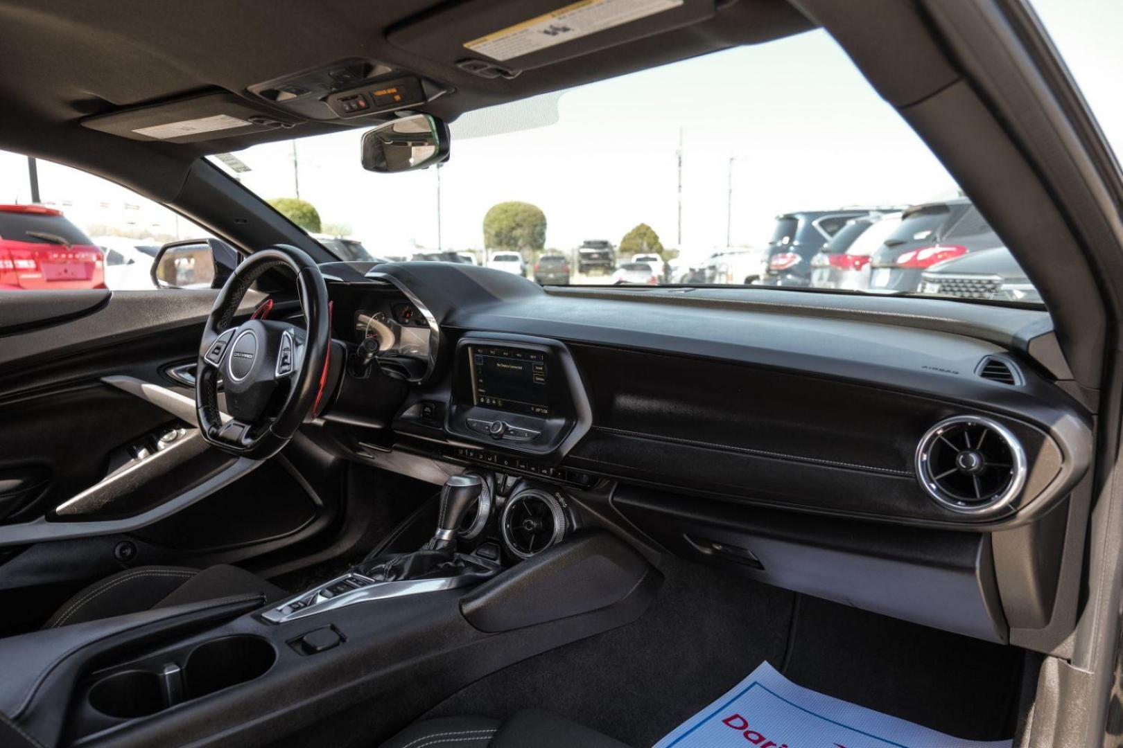 2019 BLACK Chevrolet Camaro 1LT Coupe (1G1FB1RX8K0) with an 2.0L L4 DOHC 16V TURBO engine, 6-Speed Manual transmission, located at 2401 E Main St., Grand Prairie, TX, 75050, (972) 262-4440, 32.748981, -96.969643 - Photo#17