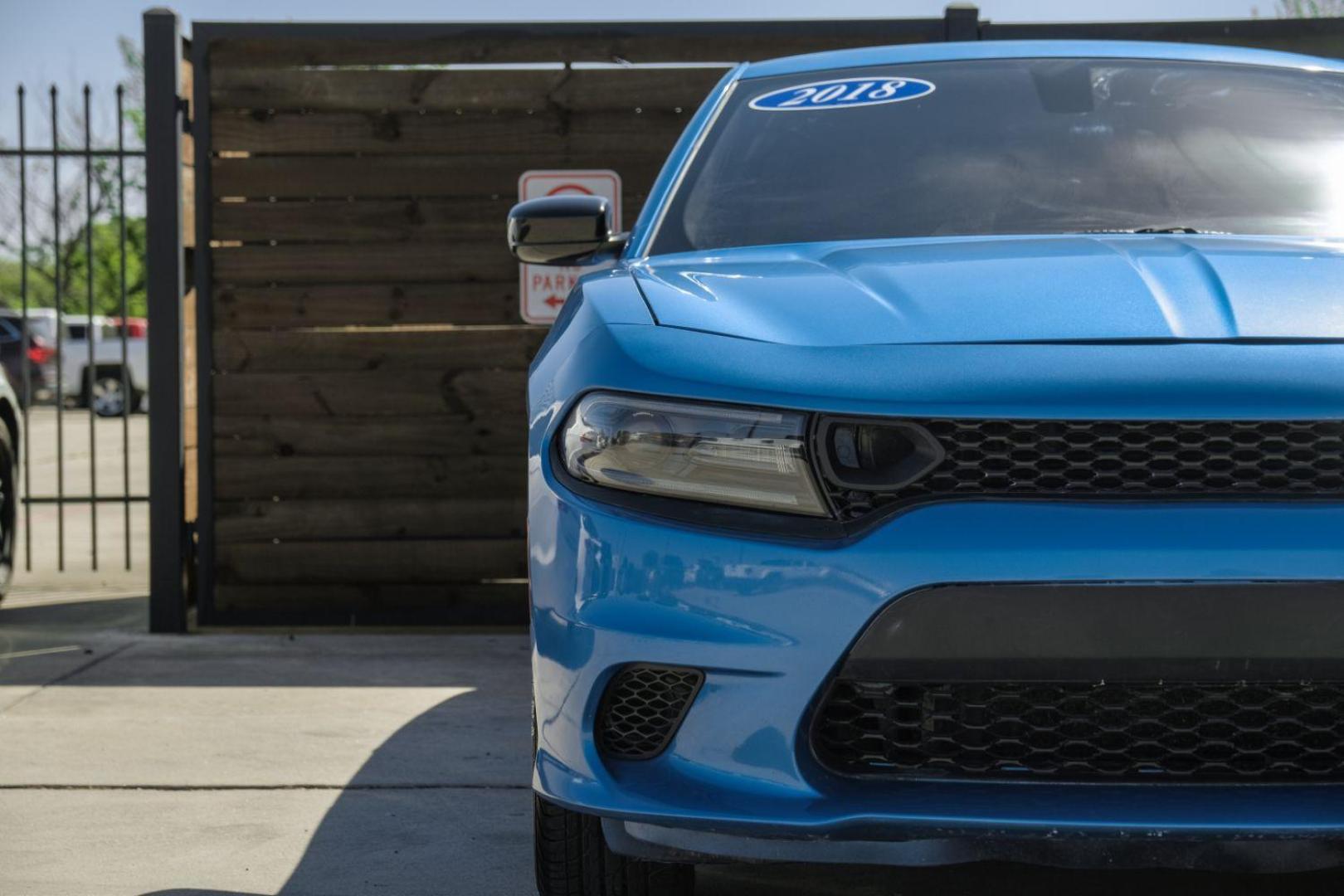 2018 BLUE Dodge Charger SXT (2C3CDXBG0JH) with an 3.6L V6 DOHC 24V engine, 8-Speed Automatic transmission, located at 2401 E Main St., Grand Prairie, TX, 75050, (972) 262-4440, 32.748981, -96.969643 - Photo#48