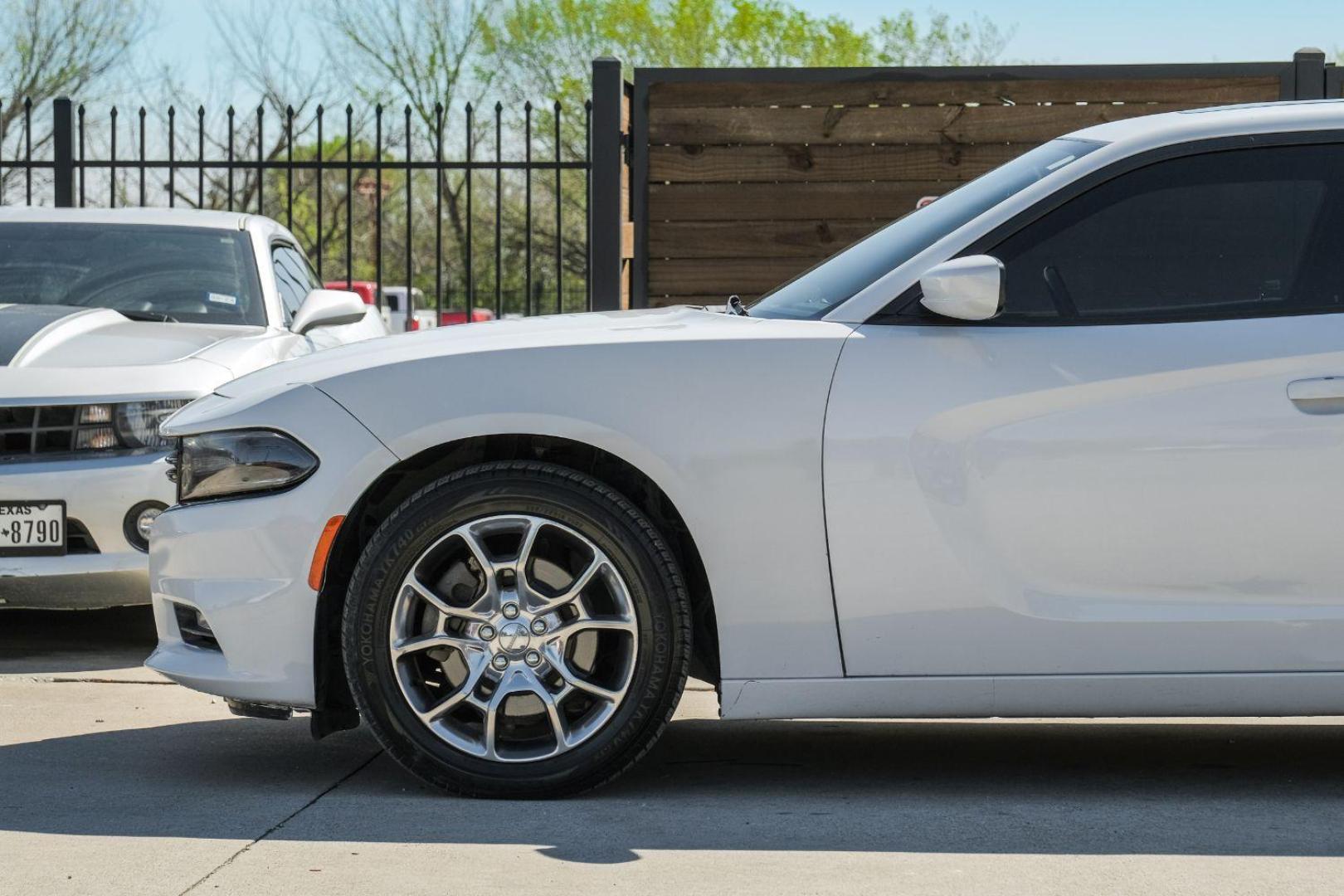 2015 White Dodge Charger SXT AWD (2C3CDXJG9FH) with an 3.6L V6 DOHC 24V engine, 8-Speed Automatic transmission, located at 2401 E Main St., Grand Prairie, TX, 75050, (972) 262-4440, 32.748981, -96.969643 - Photo#16