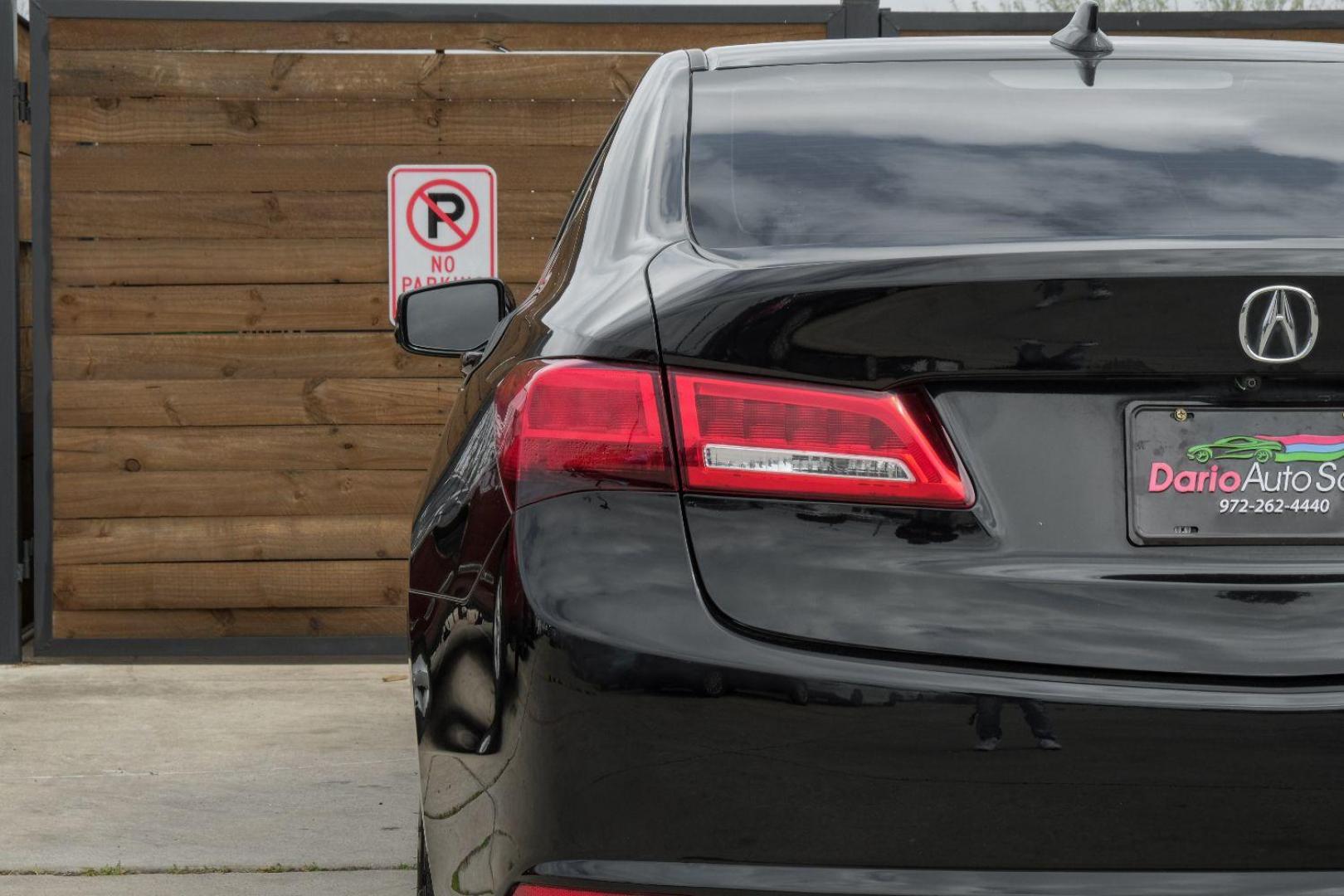 2018 BLACK Acura TLX Technology Package 2.4L (19UUB1F55JA) with an 2.4L L4 DOHC 16V engine, 8-Speed Automatic transmission, located at 2401 E Main St., Grand Prairie, TX, 75050, (972) 262-4440, 32.748981, -96.969643 - Photo#48