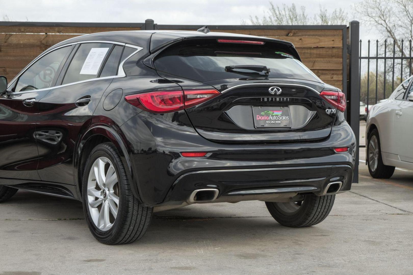 2017 BLACK Infiniti QX30 Base (SJKCH5CPXHA) with an 2.0L L4 DOHC 16V engine, 7-Speed Automatic transmission, located at 2401 E Main St., Grand Prairie, TX, 75050, (972) 262-4440, 32.748981, -96.969643 - Photo#13