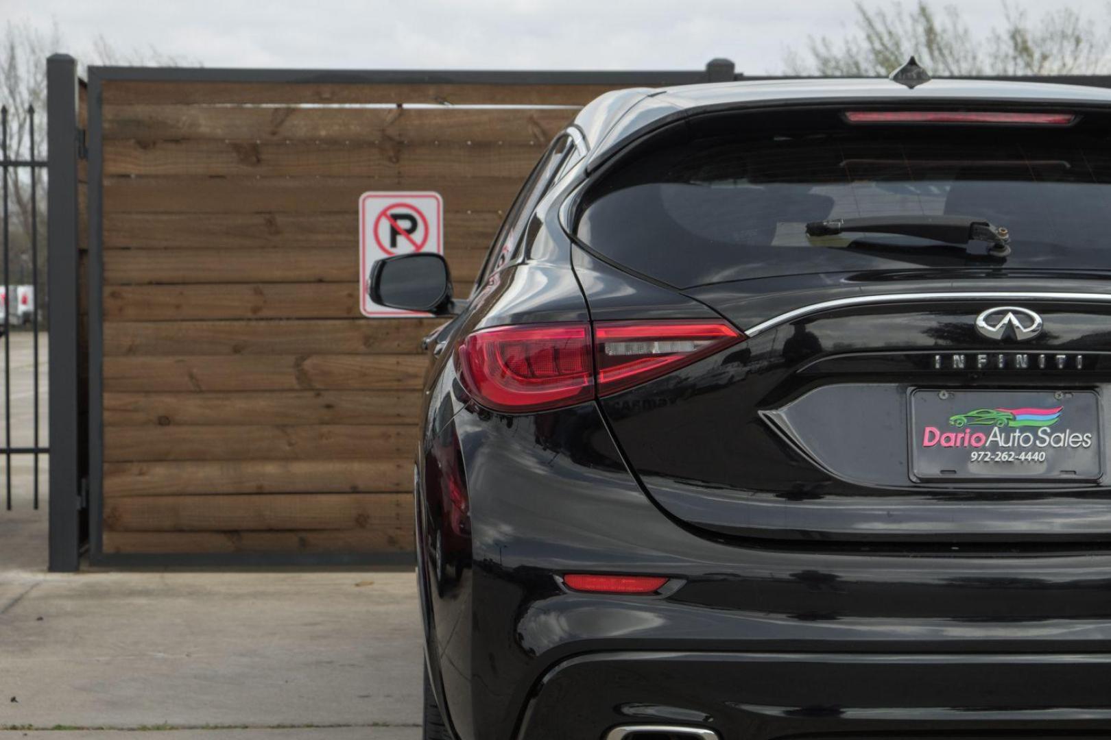 2017 BLACK Infiniti QX30 Base (SJKCH5CPXHA) with an 2.0L L4 DOHC 16V engine, 7-Speed Automatic transmission, located at 2401 E Main St., Grand Prairie, TX, 75050, (972) 262-4440, 32.748981, -96.969643 - Photo#45