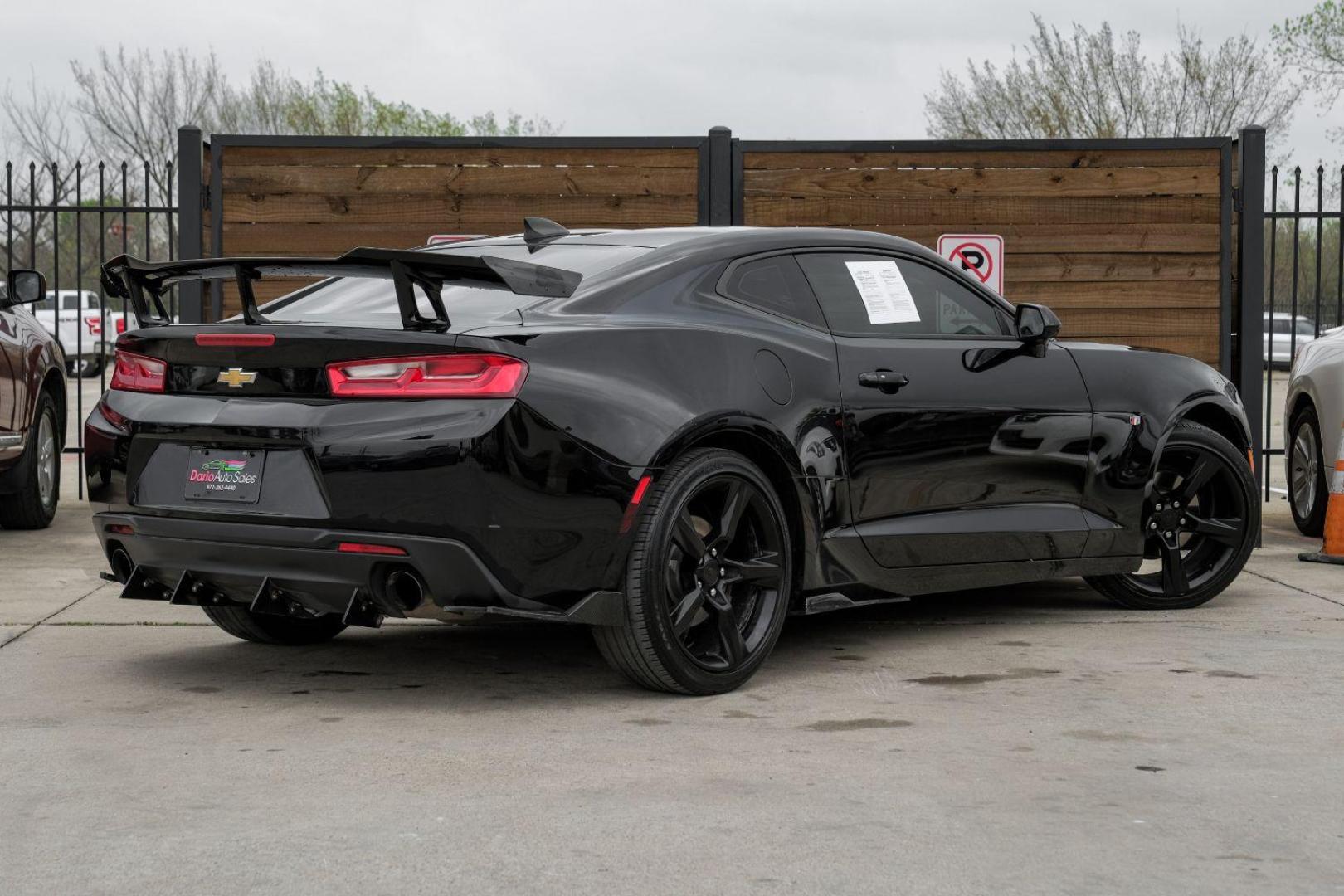 2017 BLACK Chevrolet Camaro 1LT Coupe (1G1FA1RX4H0) with an 2.0L L4 DOHC 16V TURBO engine, 6-Speed Manual transmission, located at 2401 E Main St., Grand Prairie, TX, 75050, (972) 262-4440, 32.748981, -96.969643 - Photo#9