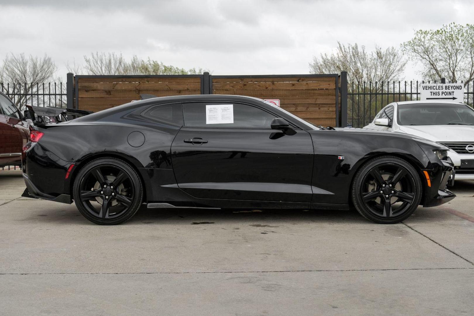 2017 BLACK Chevrolet Camaro 1LT Coupe (1G1FA1RX4H0) with an 2.0L L4 DOHC 16V TURBO engine, 6-Speed Manual transmission, located at 2401 E Main St., Grand Prairie, TX, 75050, (972) 262-4440, 32.748981, -96.969643 - Photo#11