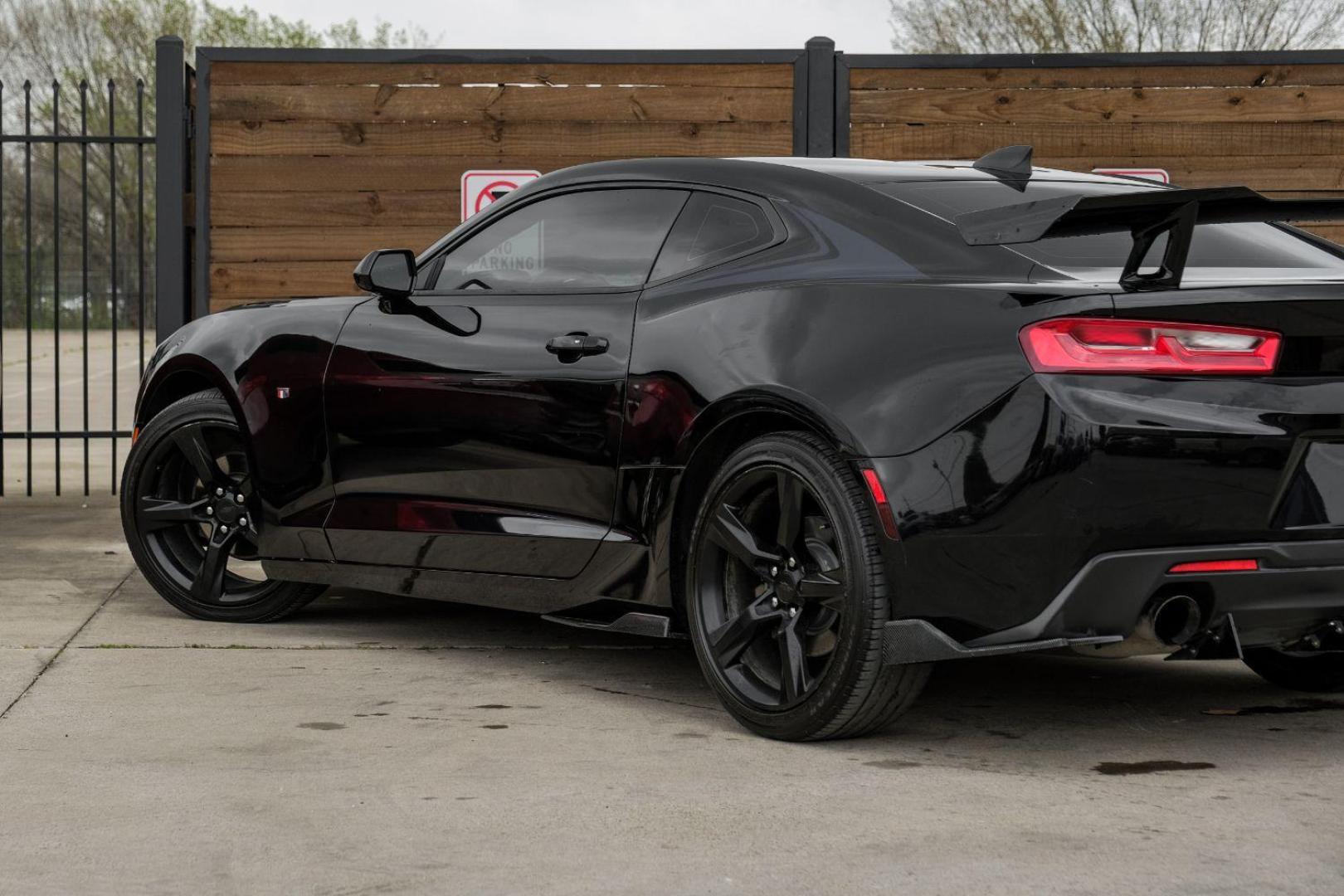 2017 BLACK Chevrolet Camaro 1LT Coupe (1G1FA1RX4H0) with an 2.0L L4 DOHC 16V TURBO engine, 6-Speed Manual transmission, located at 2401 E Main St., Grand Prairie, TX, 75050, (972) 262-4440, 32.748981, -96.969643 - Photo#13