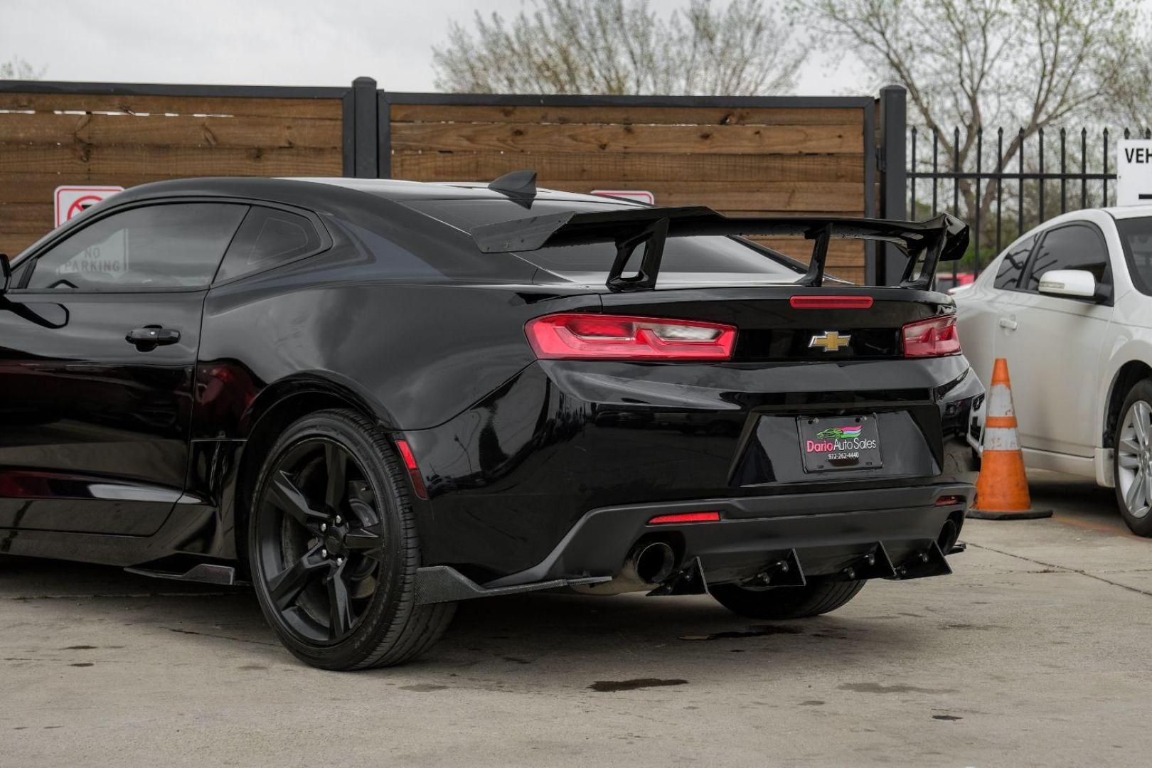 2017 BLACK Chevrolet Camaro 1LT Coupe (1G1FA1RX4H0) with an 2.0L L4 DOHC 16V TURBO engine, 6-Speed Manual transmission, located at 2401 E Main St., Grand Prairie, TX, 75050, (972) 262-4440, 32.748981, -96.969643 - Photo#14