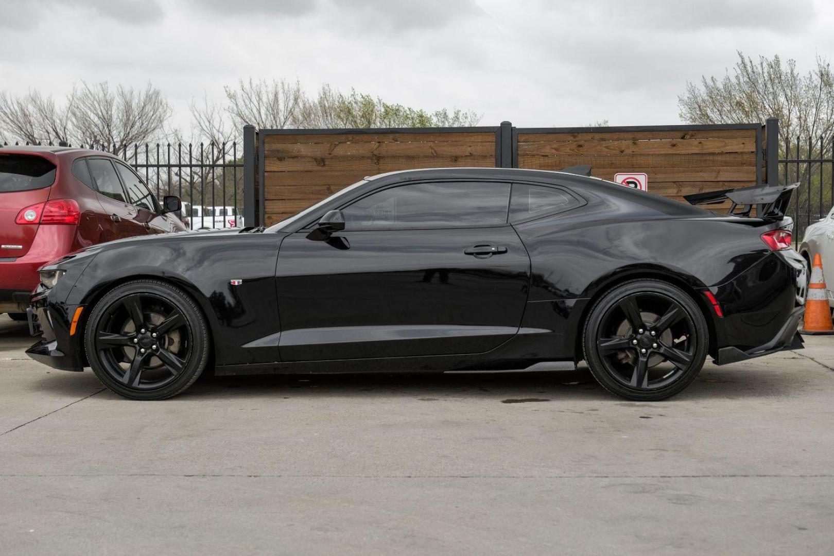 2017 BLACK Chevrolet Camaro 1LT Coupe (1G1FA1RX4H0) with an 2.0L L4 DOHC 16V TURBO engine, 6-Speed Manual transmission, located at 2401 E Main St., Grand Prairie, TX, 75050, (972) 262-4440, 32.748981, -96.969643 - Photo#15