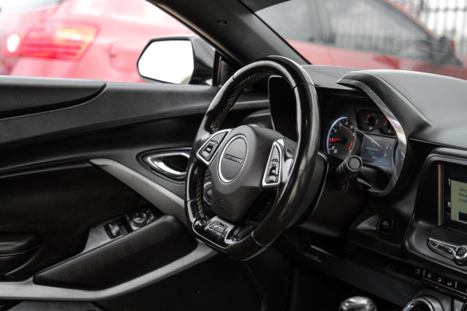 2017 BLACK Chevrolet Camaro 1LT Coupe (1G1FA1RX4H0) with an 2.0L L4 DOHC 16V TURBO engine, 6-Speed Manual transmission, located at 2401 E Main St., Grand Prairie, TX, 75050, (972) 262-4440, 32.748981, -96.969643 - Photo#19