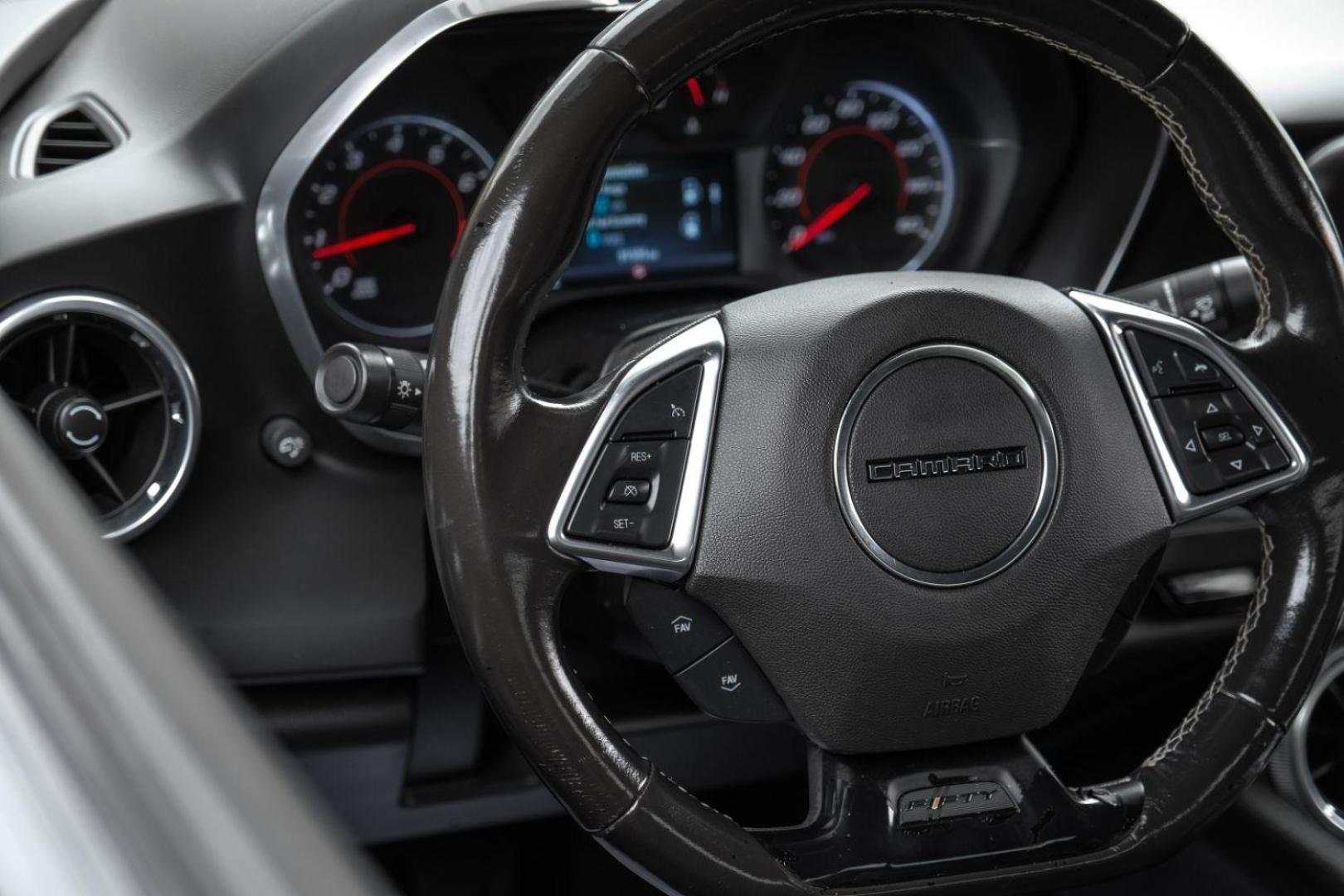 2017 BLACK Chevrolet Camaro 1LT Coupe (1G1FA1RX4H0) with an 2.0L L4 DOHC 16V TURBO engine, 6-Speed Manual transmission, located at 2401 E Main St., Grand Prairie, TX, 75050, (972) 262-4440, 32.748981, -96.969643 - Photo#21