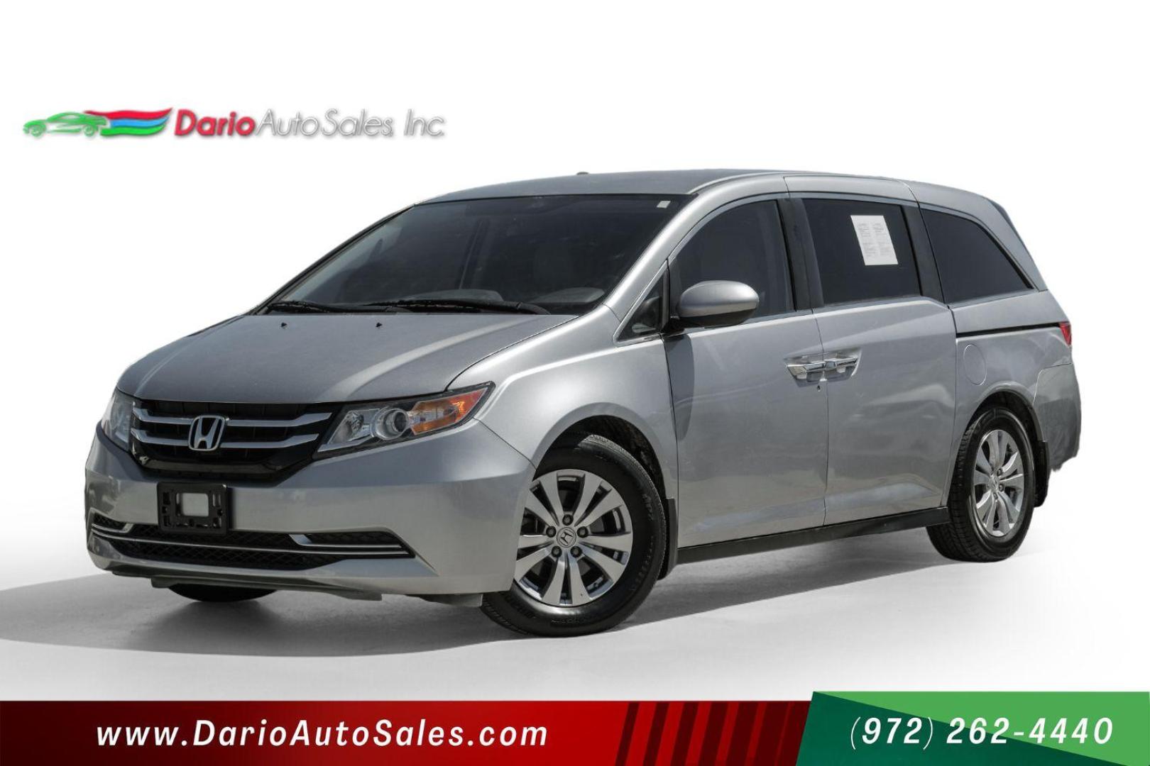 2016 Silver Honda Odyssey SE (5FNRL5H30GB) with an 3.5L V6 SOHC 24V engine, 6-Speed Automatic transmission, located at 2401 E Main St., Grand Prairie, TX, 75050, (972) 262-4440, 32.748981, -96.969643 - Photo#0