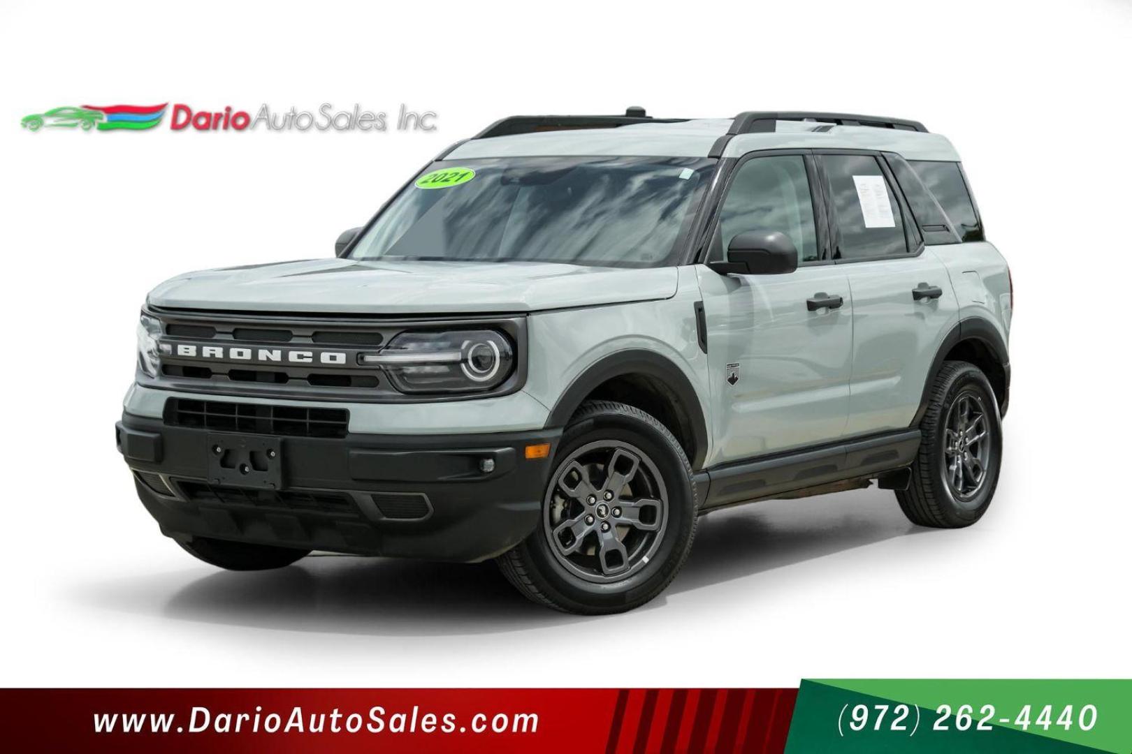 2021 GRAY Ford Bronco Sport Big Bend (3FMCR9B63MR) with an 1.5L L3 engine, 8-Speed Automatic transmission, located at 2401 E Main St., Grand Prairie, TX, 75050, (972) 262-4440, 32.748981, -96.969643 - Photo#0