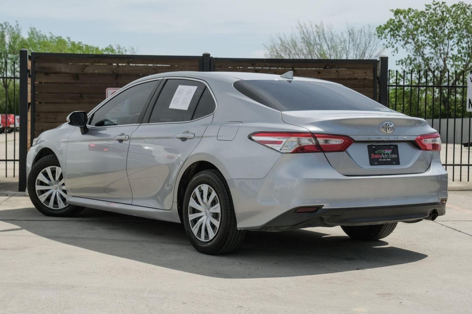 2020 Silver Toyota Camry L (4T1A11AK0LU) with an 2.5L L4 DOHC 16V engine, 8-Speed Automatic transmission, located at 2401 E Main St., Grand Prairie, TX, 75050, (972) 262-4440, 32.748981, -96.969643 - Photo#11