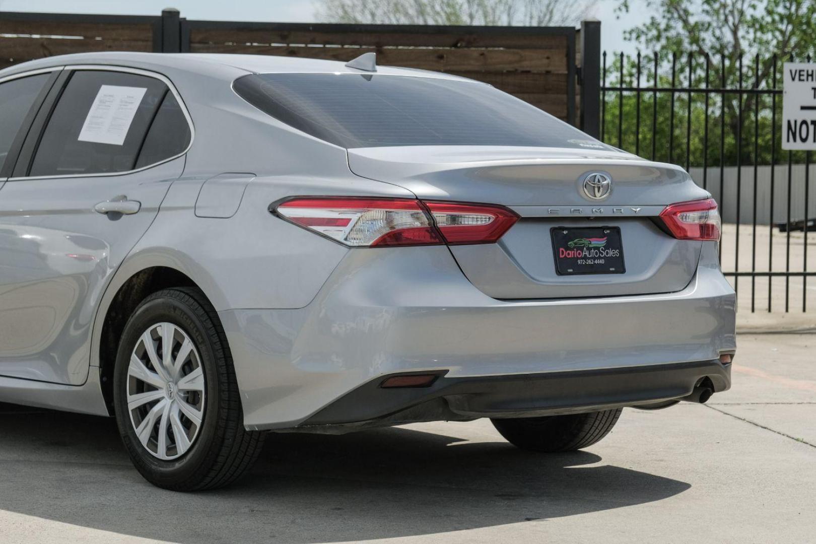 2020 Silver Toyota Camry L (4T1A11AK0LU) with an 2.5L L4 DOHC 16V engine, 8-Speed Automatic transmission, located at 2401 E Main St., Grand Prairie, TX, 75050, (972) 262-4440, 32.748981, -96.969643 - Photo#13