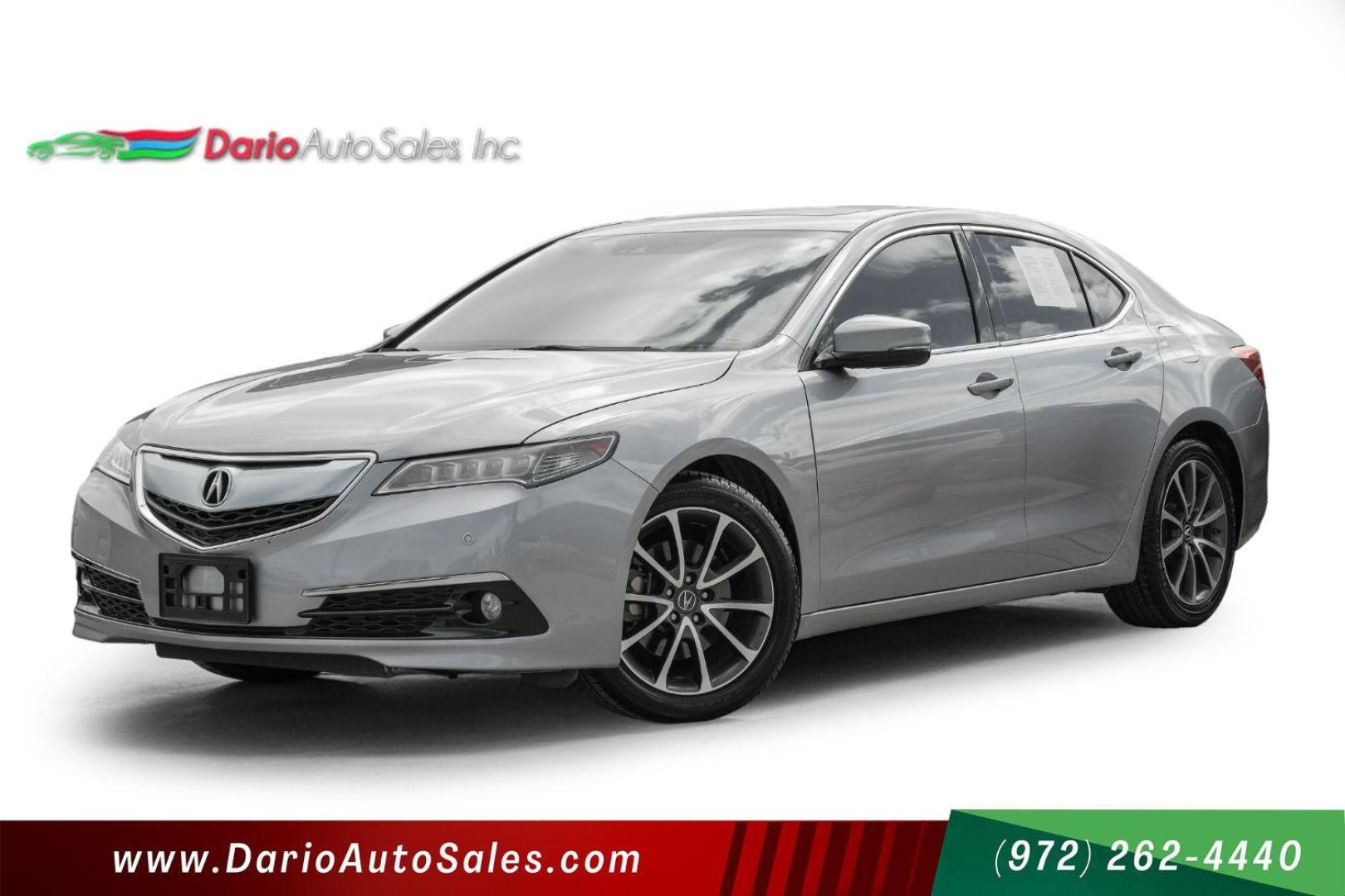 2015 Silver Acura TLX 9-Spd AT w/Advance Package (19UUB2F74FA) with an 3.5L V6 SOHC 24V engine, 9-Speed Automatic transmission, located at 2401 E Main St., Grand Prairie, TX, 75050, (972) 262-4440, 32.748981, -96.969643 - Photo#0