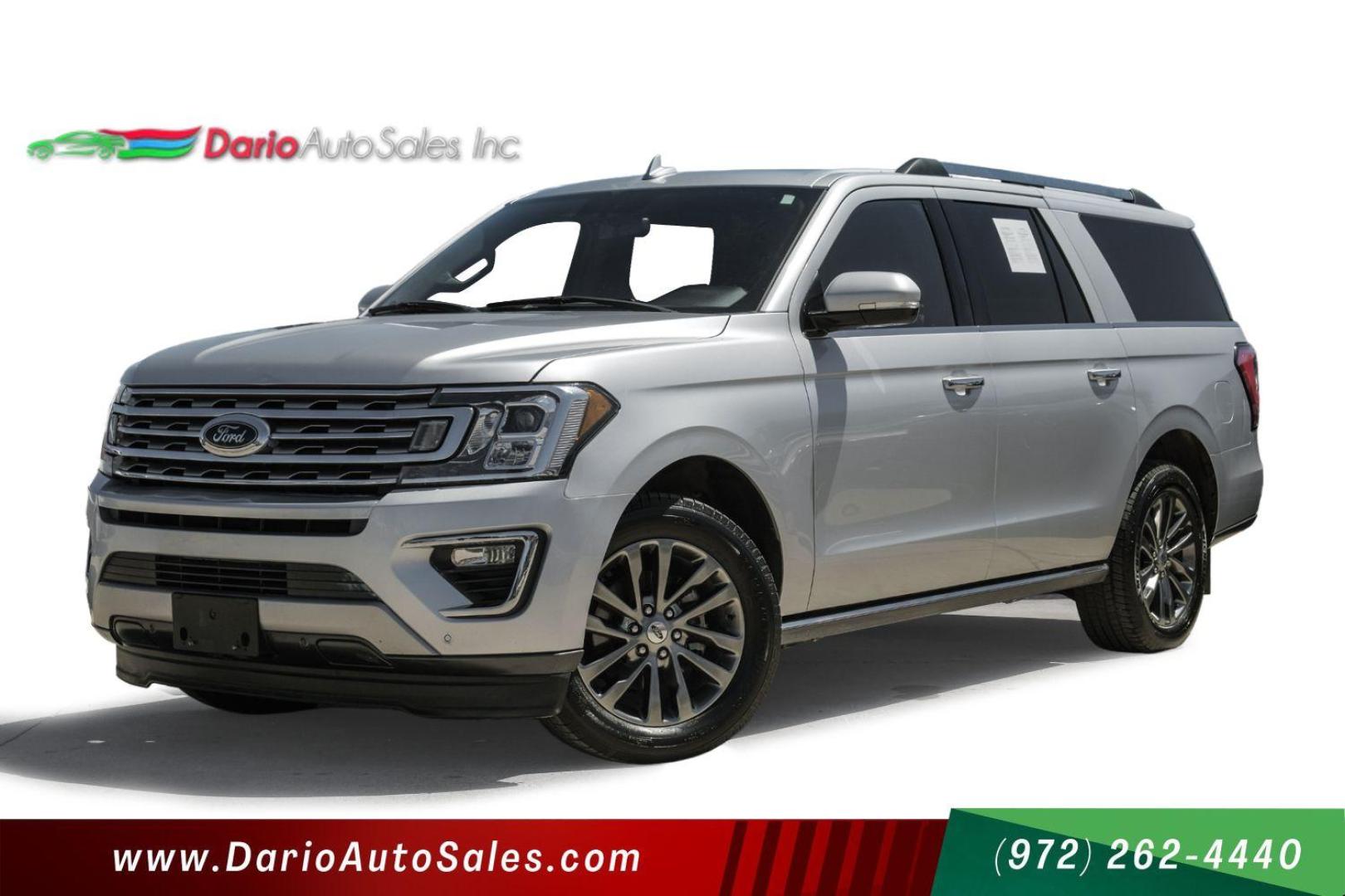 2019 Silver Ford Expedition MAX Limited (1FMJK1KTXKE) with an 3.5L V6 DOHC 24V FFV engine, 6-Speed Automatic transmission, located at 2401 E Main St., Grand Prairie, TX, 75050, (972) 262-4440, 32.748981, -96.969643 - Photo#0