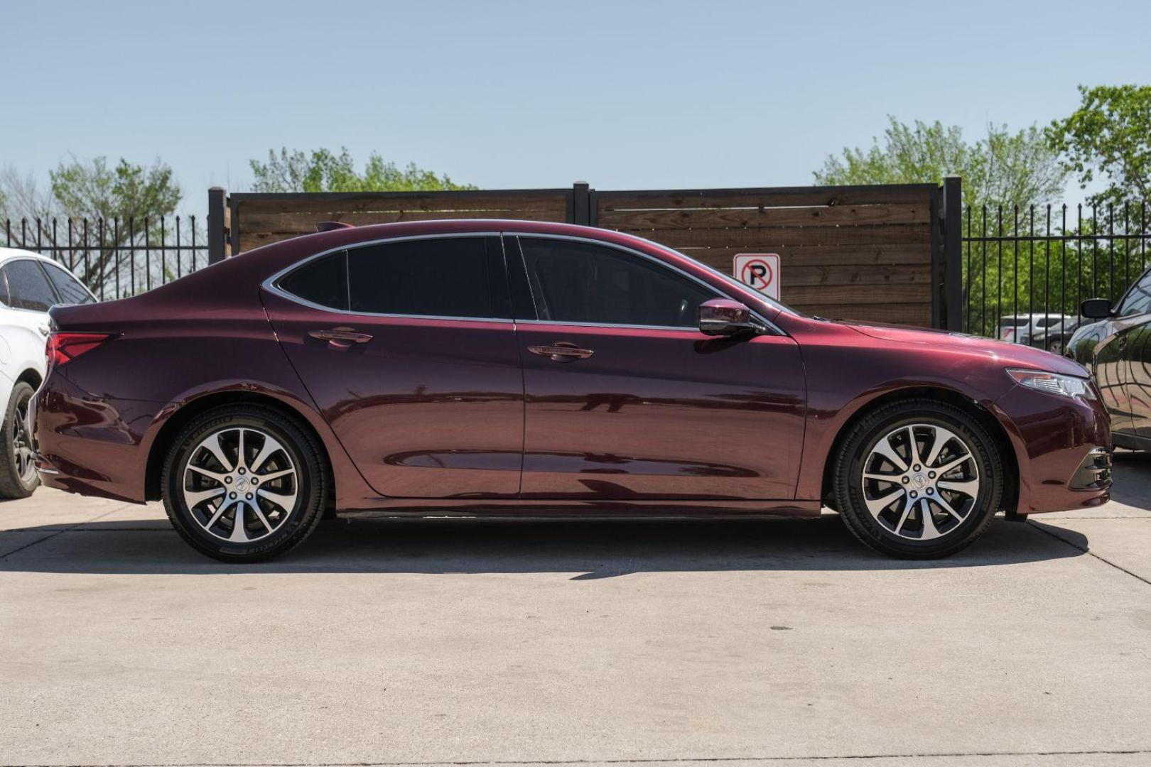 2016 maroon Acura TLX 8-Spd DCT (19UUB1F31GA) with an 2.5L L4 DOHC 16V engine, 8-Speed Automatic transmission, located at 2401 E Main St., Grand Prairie, TX, 75050, (972) 262-4440, 32.748981, -96.969643 - Photo#9