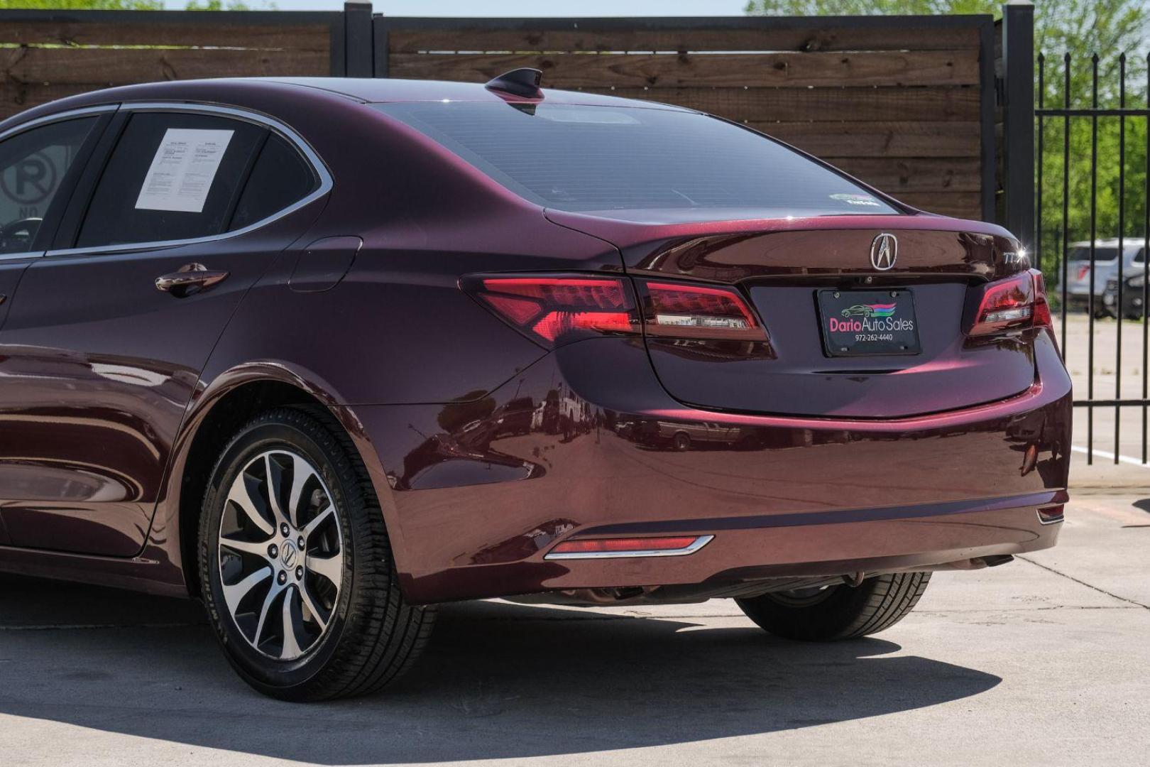 2016 maroon Acura TLX 8-Spd DCT (19UUB1F31GA) with an 2.5L L4 DOHC 16V engine, 8-Speed Automatic transmission, located at 2401 E Main St., Grand Prairie, TX, 75050, (972) 262-4440, 32.748981, -96.969643 - Photo#14