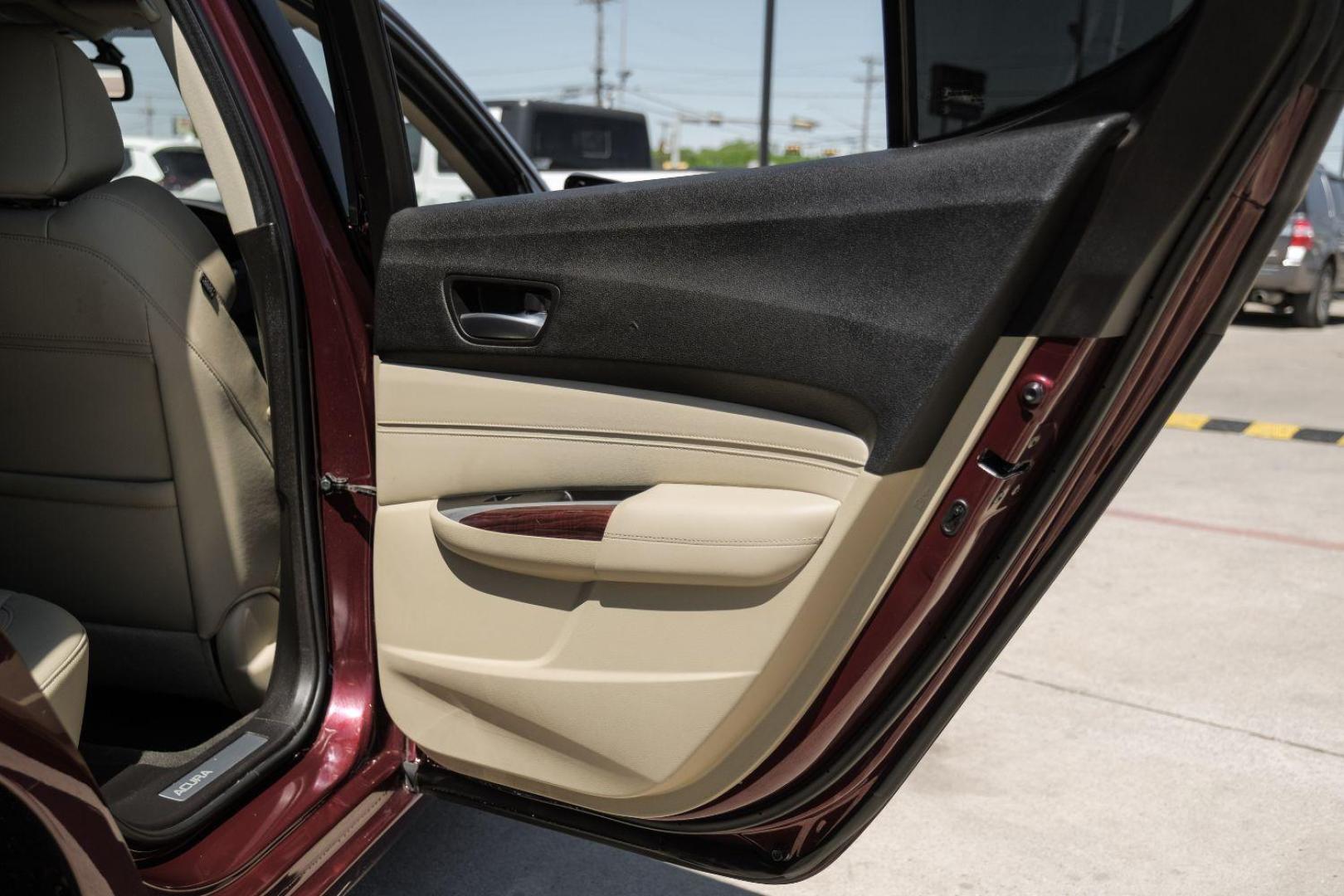 2016 maroon Acura TLX 8-Spd DCT (19UUB1F31GA) with an 2.5L L4 DOHC 16V engine, 8-Speed Automatic transmission, located at 2401 E Main St., Grand Prairie, TX, 75050, (972) 262-4440, 32.748981, -96.969643 - Photo#48