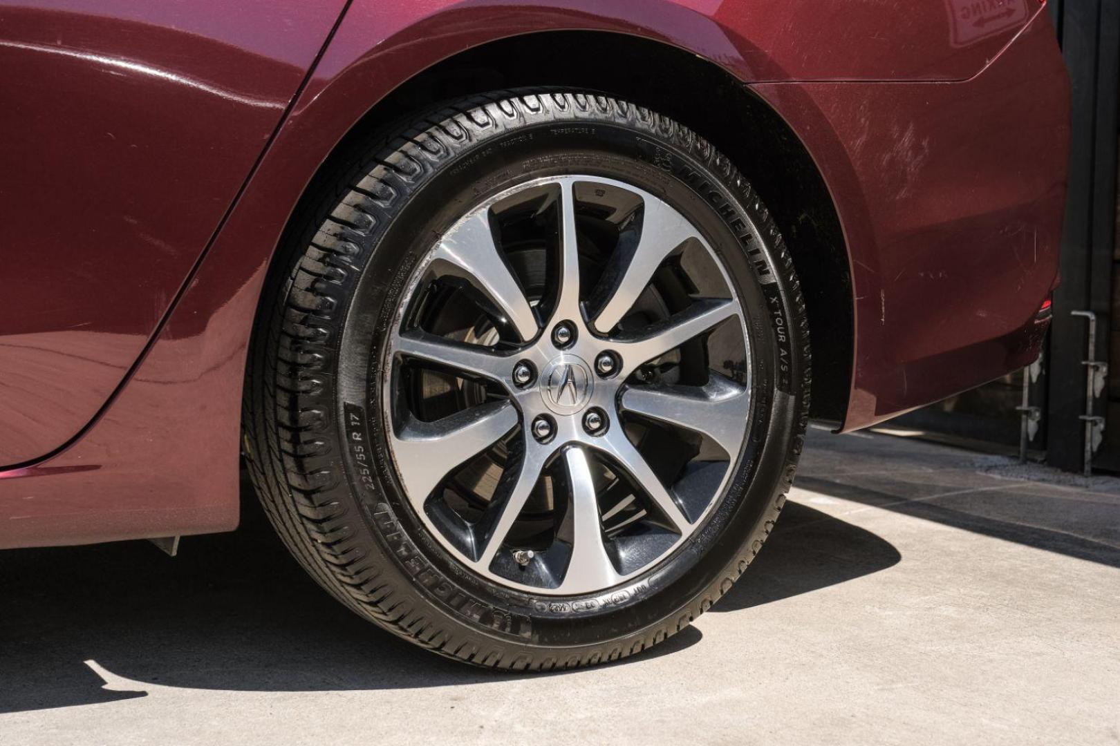 2016 maroon Acura TLX 8-Spd DCT (19UUB1F31GA) with an 2.5L L4 DOHC 16V engine, 8-Speed Automatic transmission, located at 2401 E Main St., Grand Prairie, TX, 75050, (972) 262-4440, 32.748981, -96.969643 - Photo#57