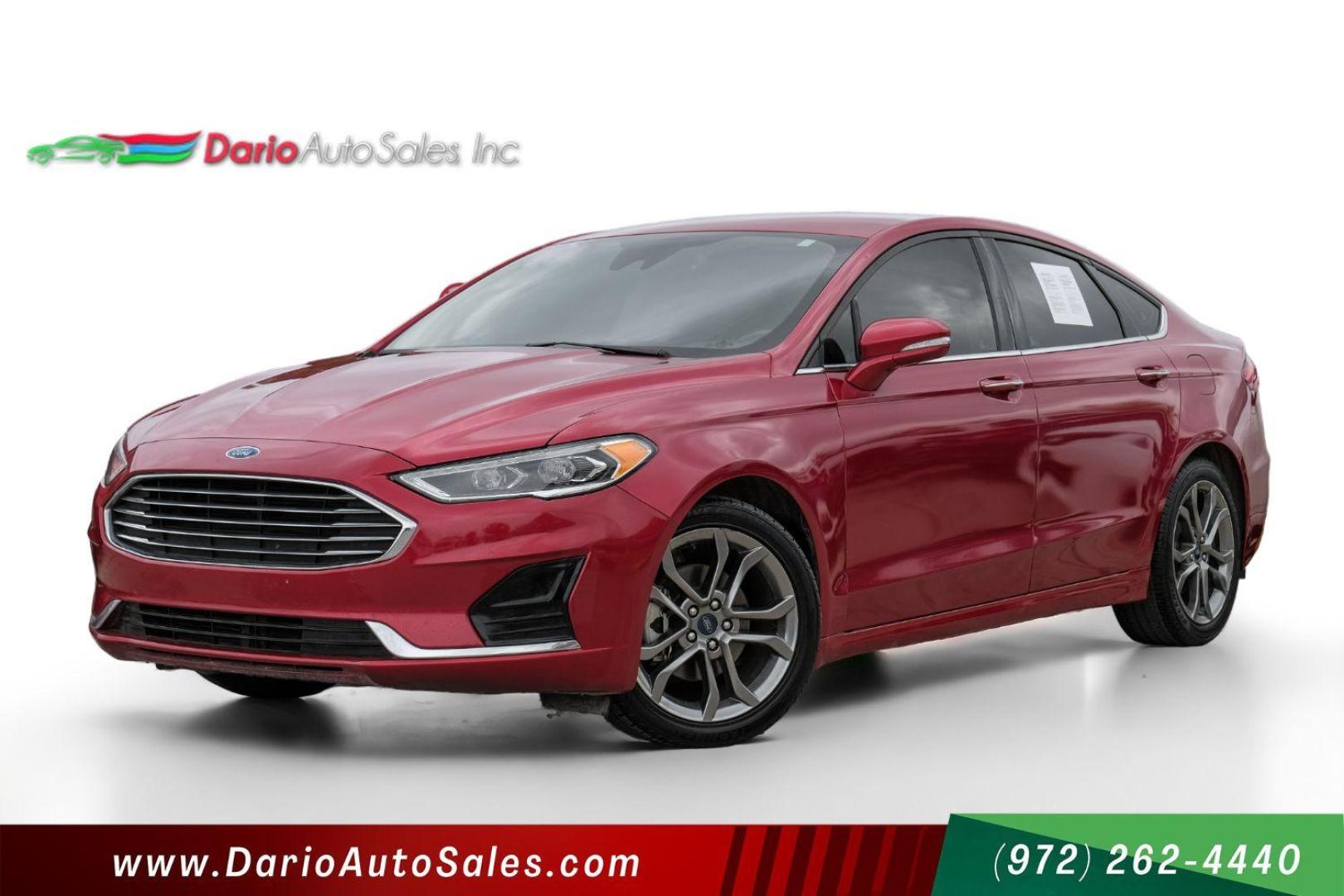 2020 Red Ford Fusion SEL (3FA6P0CD1LR) with an 1.5L L4 DOHC 16V engine, 6-Speed Automatic transmission, located at 2401 E Main St., Grand Prairie, TX, 75050, (972) 262-4440, 32.748981, -96.969643 - Photo#0