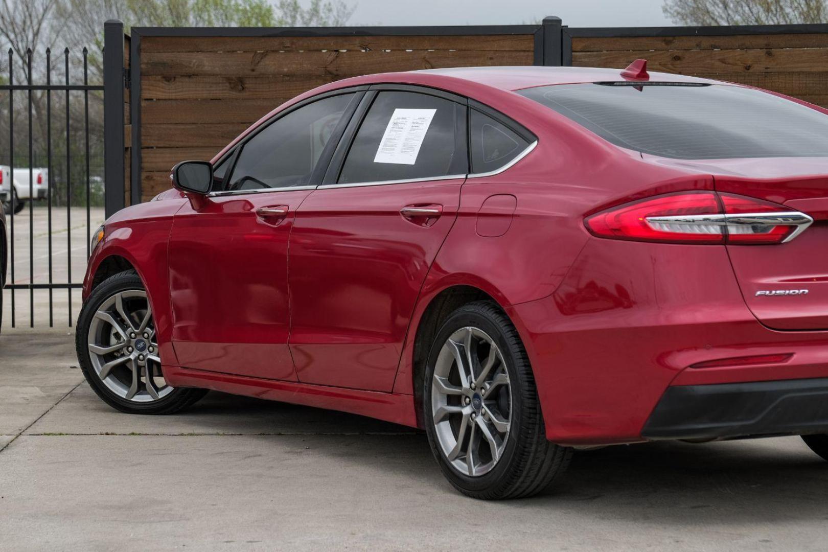 2020 Red Ford Fusion SEL (3FA6P0CD1LR) with an 1.5L L4 DOHC 16V engine, 6-Speed Automatic transmission, located at 2401 E Main St., Grand Prairie, TX, 75050, (972) 262-4440, 32.748981, -96.969643 - Photo#12