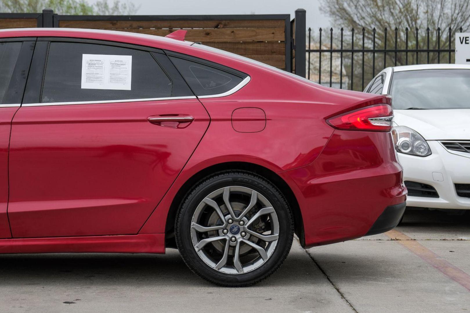 2020 Red Ford Fusion SEL (3FA6P0CD1LR) with an 1.5L L4 DOHC 16V engine, 6-Speed Automatic transmission, located at 2401 E Main St., Grand Prairie, TX, 75050, (972) 262-4440, 32.748981, -96.969643 - Photo#16