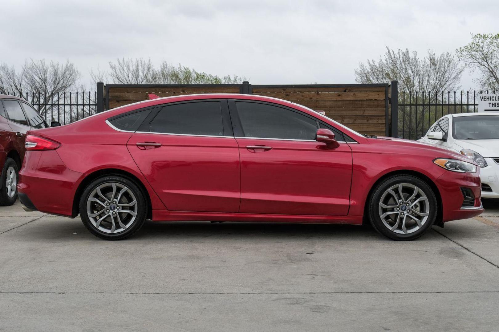 2020 Red Ford Fusion SEL (3FA6P0CD1LR) with an 1.5L L4 DOHC 16V engine, 6-Speed Automatic transmission, located at 2401 E Main St., Grand Prairie, TX, 75050, (972) 262-4440, 32.748981, -96.969643 - Photo#8