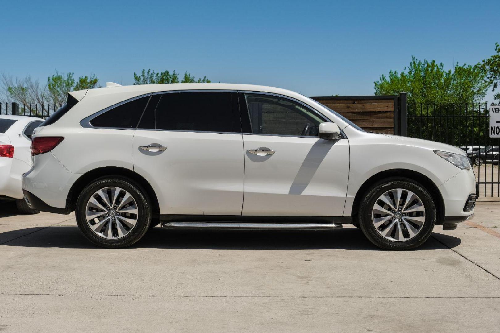 2014 WHITE Acura MDX SH-AWD 6-Spd AT w/Tech Package (5FRYD4H44EB) with an 3.5L V6 SOHC 24V engine, 6-Speed Automatic transmission, located at 2401 E Main St., Grand Prairie, TX, 75050, (972) 262-4440, 32.748981, -96.969643 - Photo#9