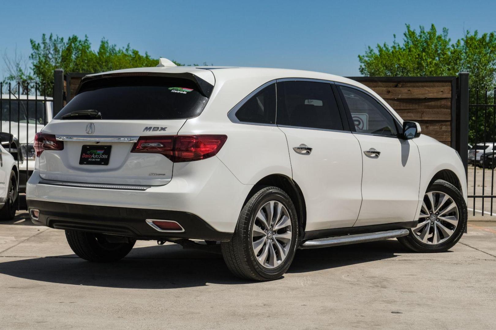 2014 WHITE Acura MDX SH-AWD 6-Spd AT w/Tech Package (5FRYD4H44EB) with an 3.5L V6 SOHC 24V engine, 6-Speed Automatic transmission, located at 2401 E Main St., Grand Prairie, TX, 75050, (972) 262-4440, 32.748981, -96.969643 - Photo#10