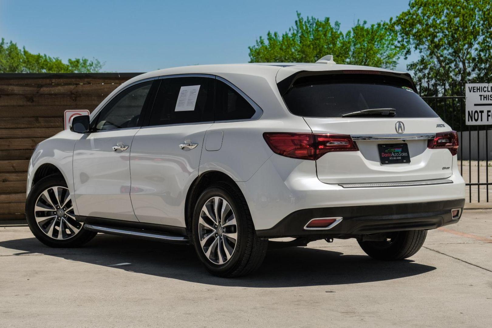 2014 WHITE Acura MDX SH-AWD 6-Spd AT w/Tech Package (5FRYD4H44EB) with an 3.5L V6 SOHC 24V engine, 6-Speed Automatic transmission, located at 2401 E Main St., Grand Prairie, TX, 75050, (972) 262-4440, 32.748981, -96.969643 - Photo#12